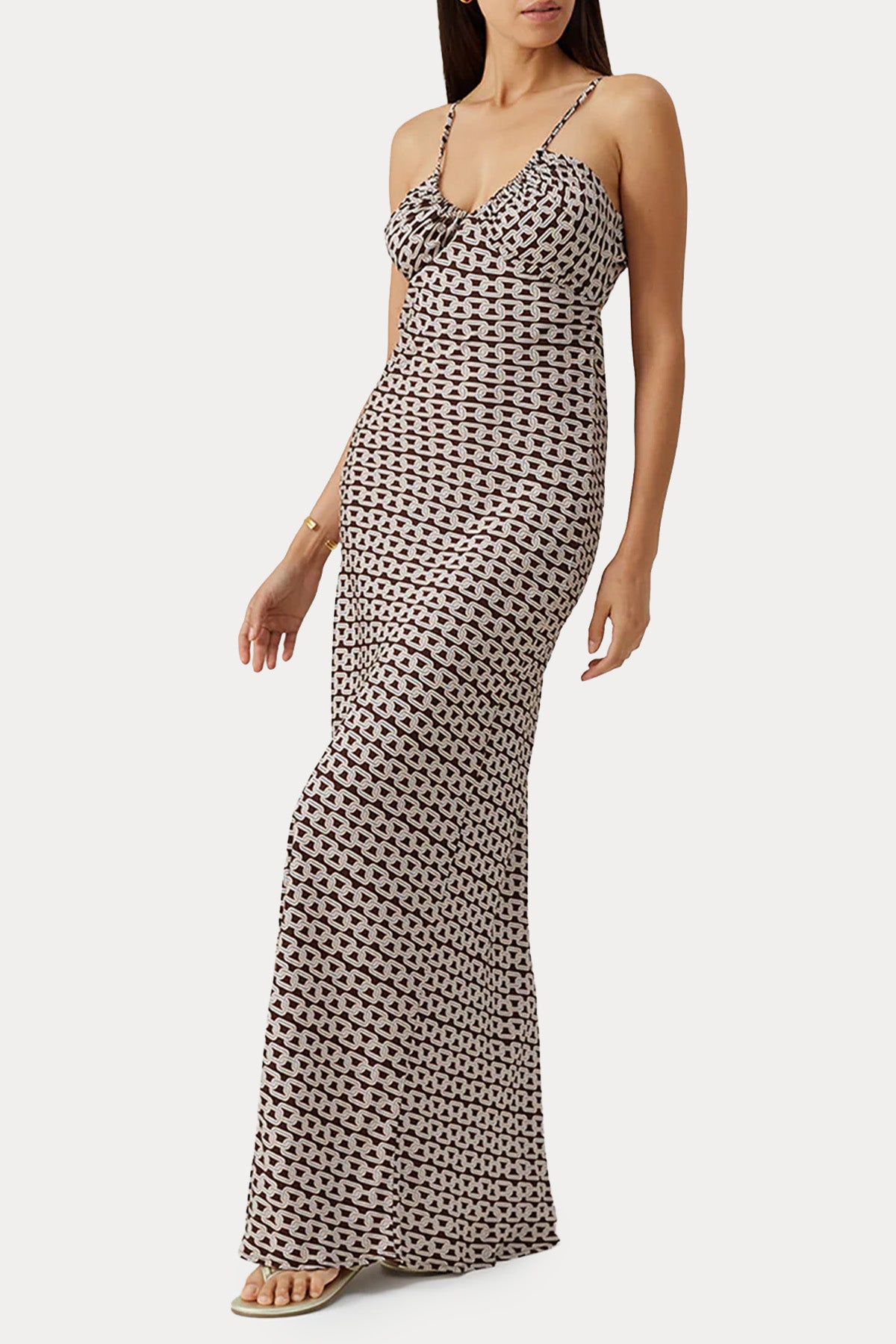Melissa Odabash Jacey Zincir Desenli Maxi Elbise