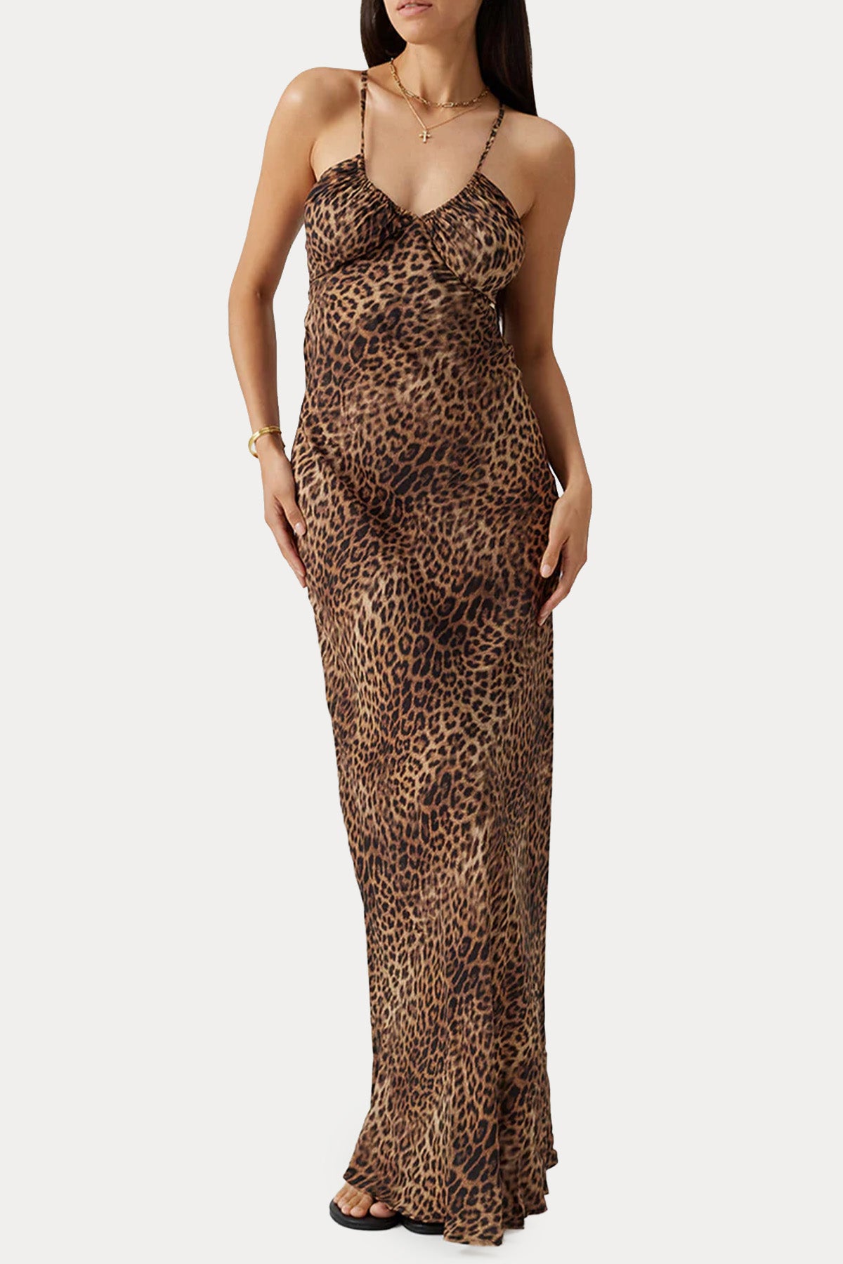 Melissa Odabash Jacey Leopar Desenli Maxi Elbise