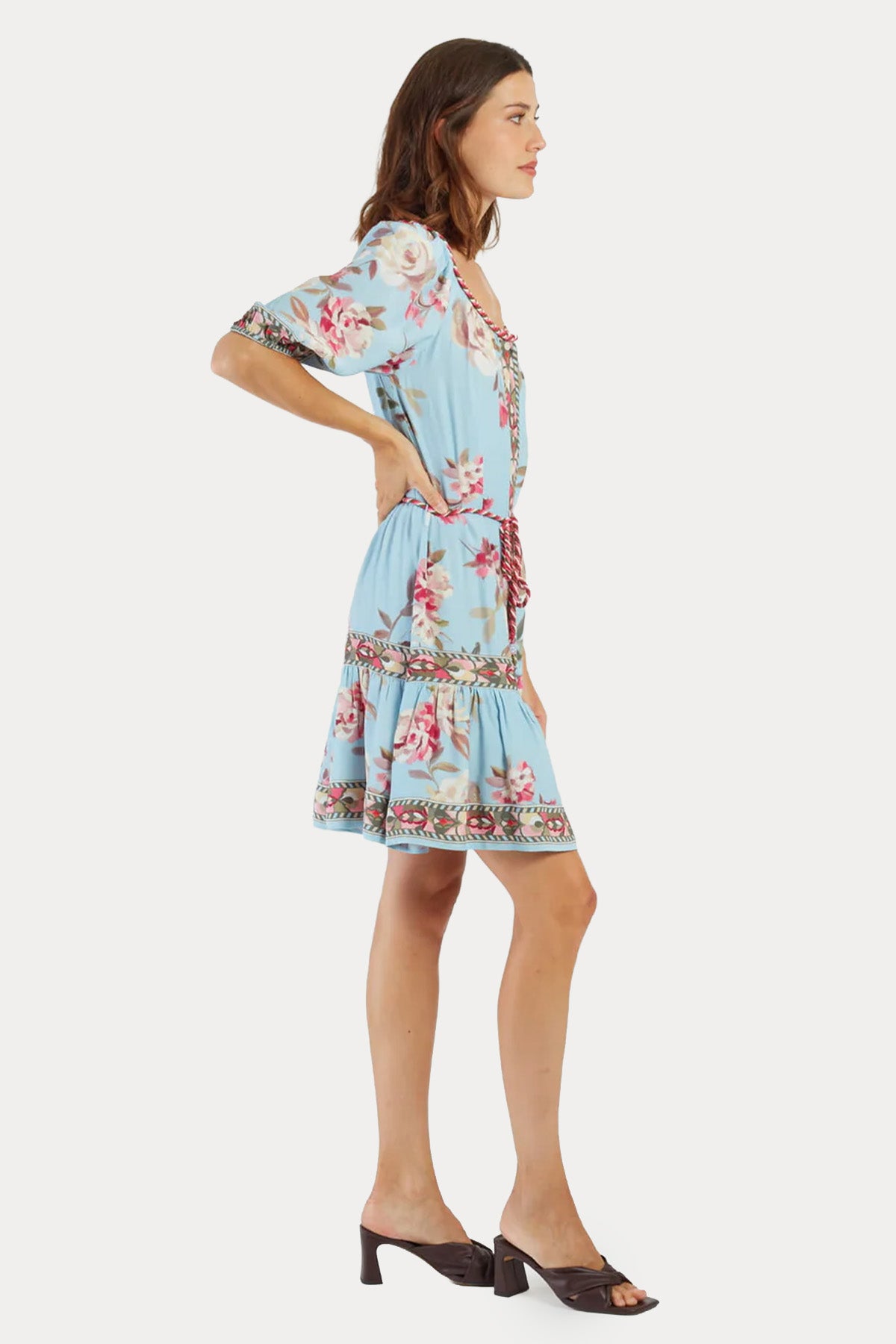 Rene Derhy Milady Comfort Fit Desenli Mini Elbise-Elbise-Libas