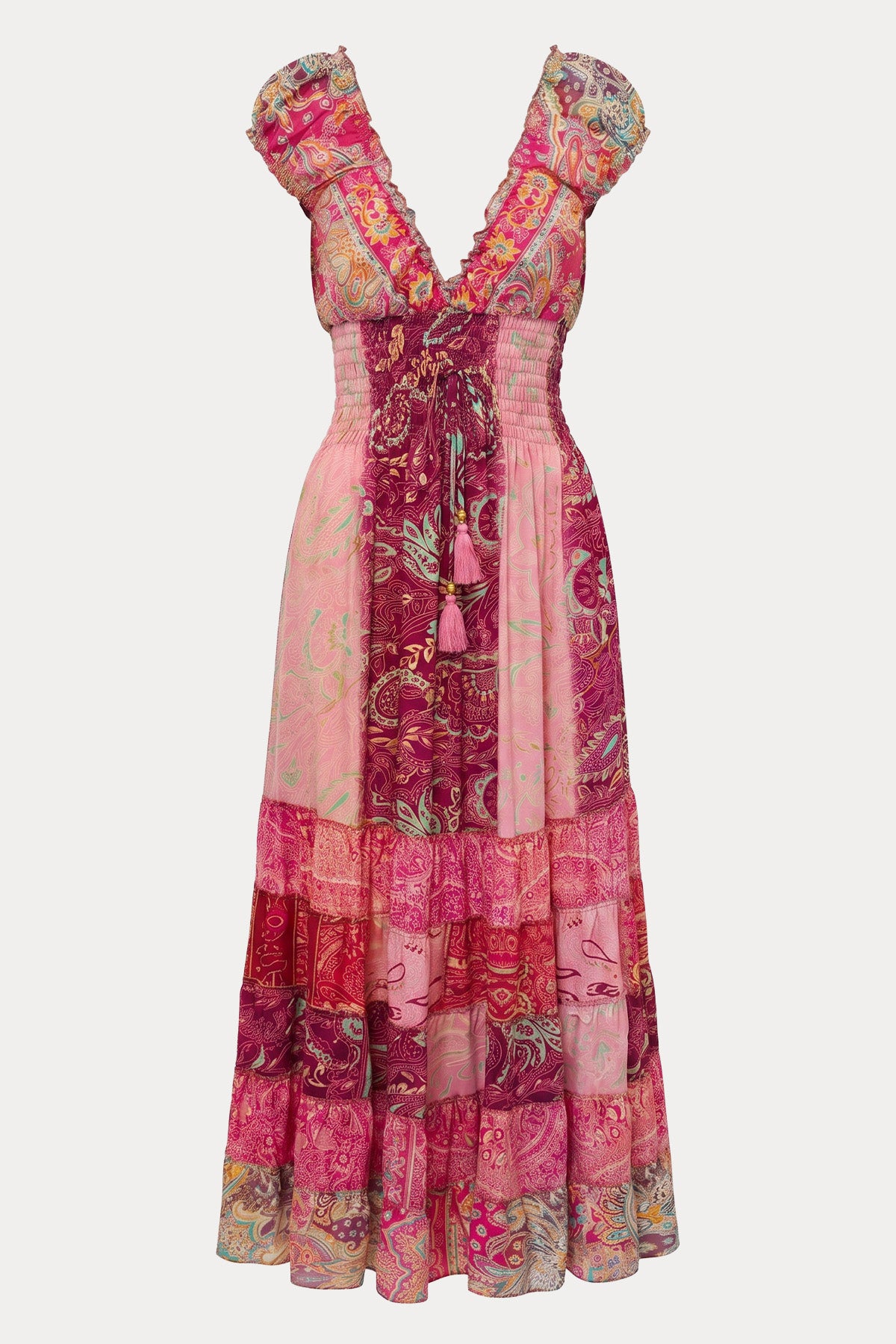 Rene Derhy Marielle Paisley Desenli Maxi Elbise