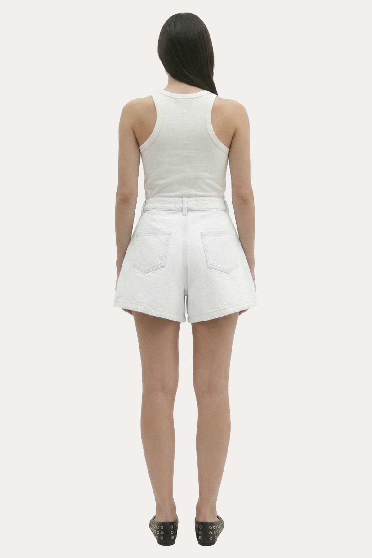 Berenice Relaxed Fit Tek Pile Yıkamalı Denim Şort