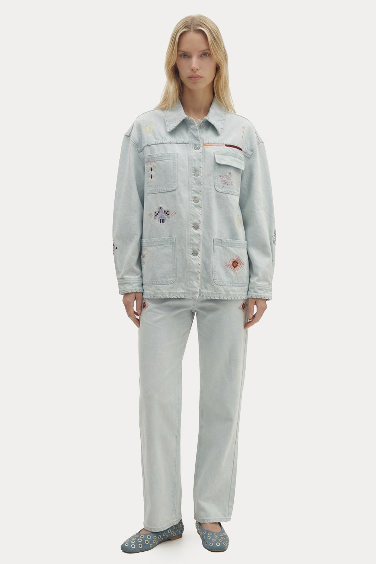 Berenice Straight Fit Yüksek Bel Yıkamalı Jeans