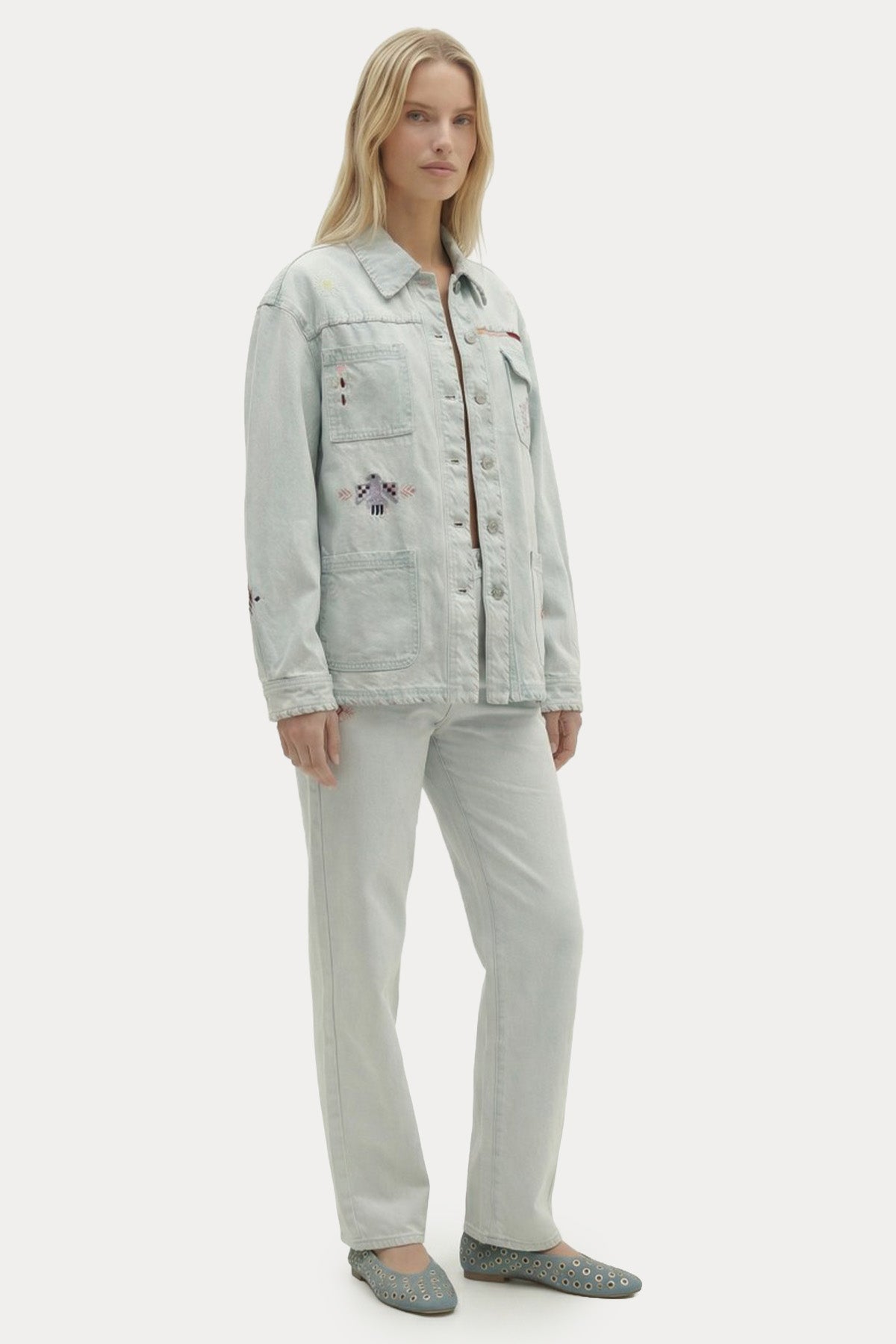 Berenice Straight Fit Yüksek Bel Yıkamalı Jeans