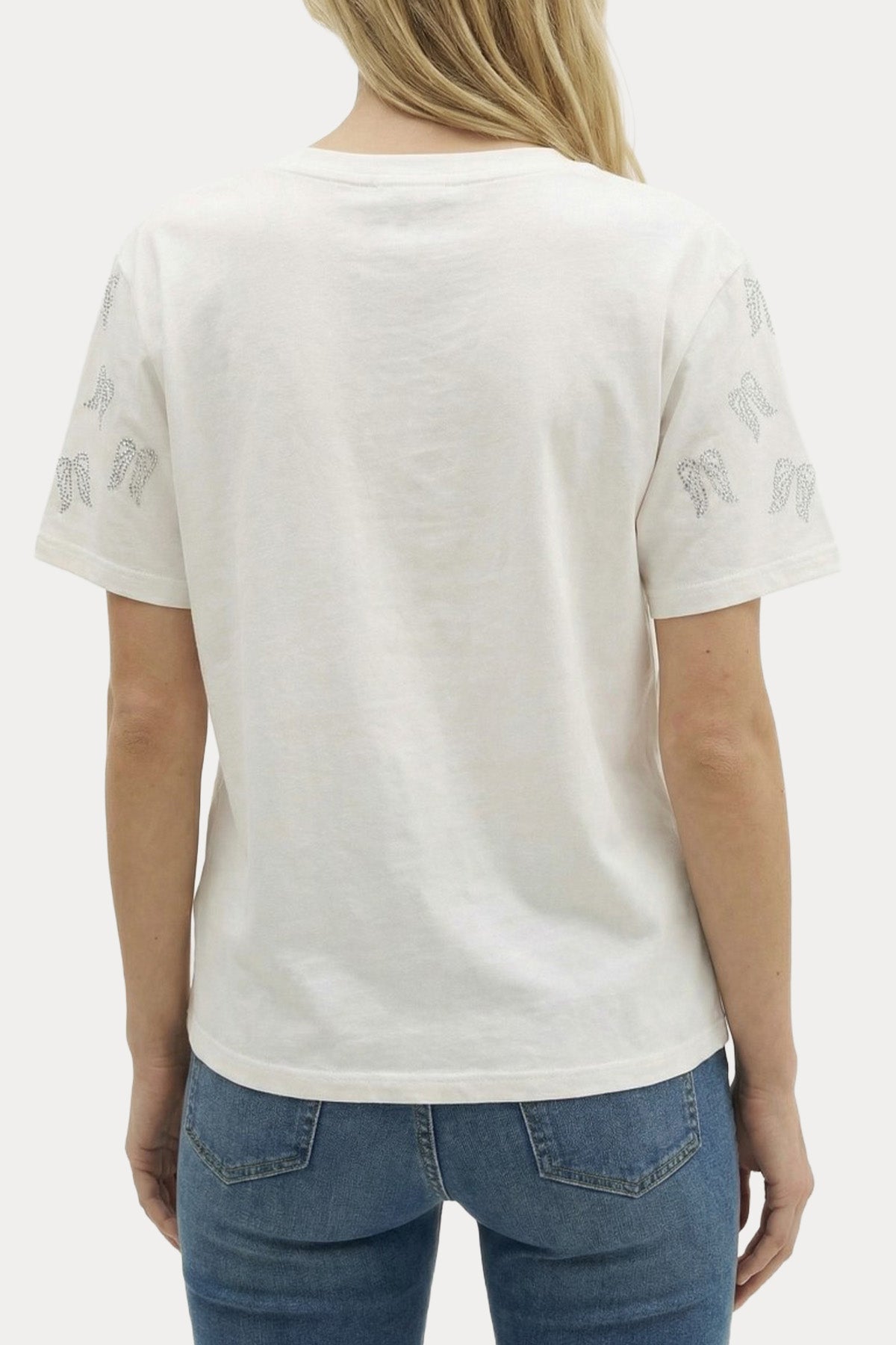 Berenice Regular Fit Kanat Desenli V Yaka T-shirt