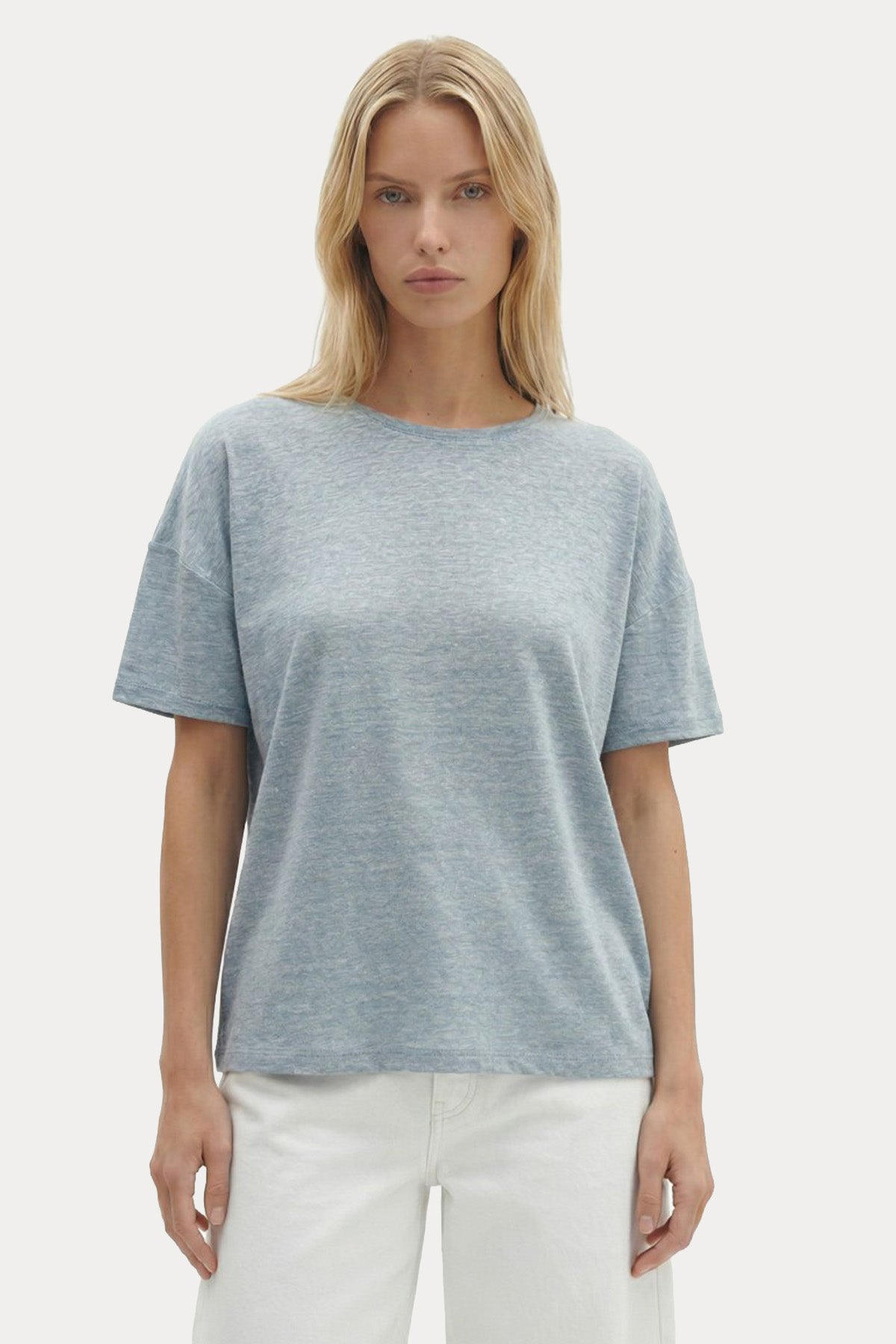 Berenice Comfort Fit Kanat Desenli Keten T-shirt