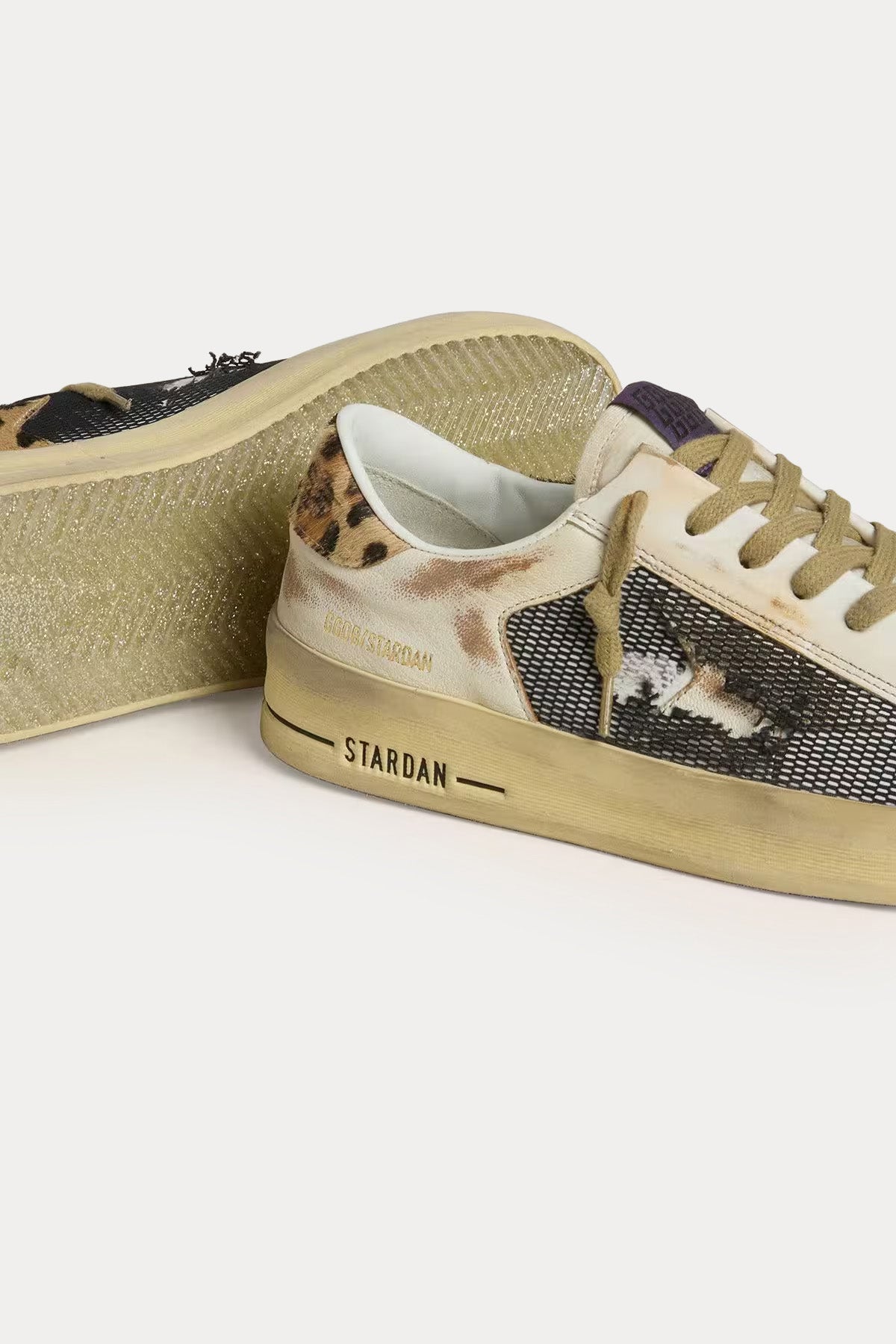 Golden Goose Stardan Leopar Desenli Sneaker Ayakkabı
