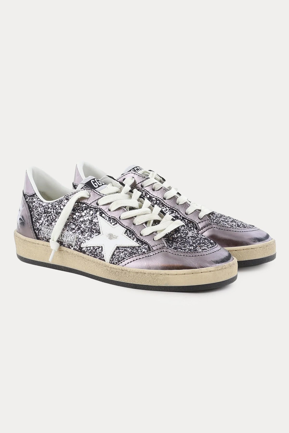 Golden Goose Ball-Star Payetli Deri Sneaker Ayakkabı