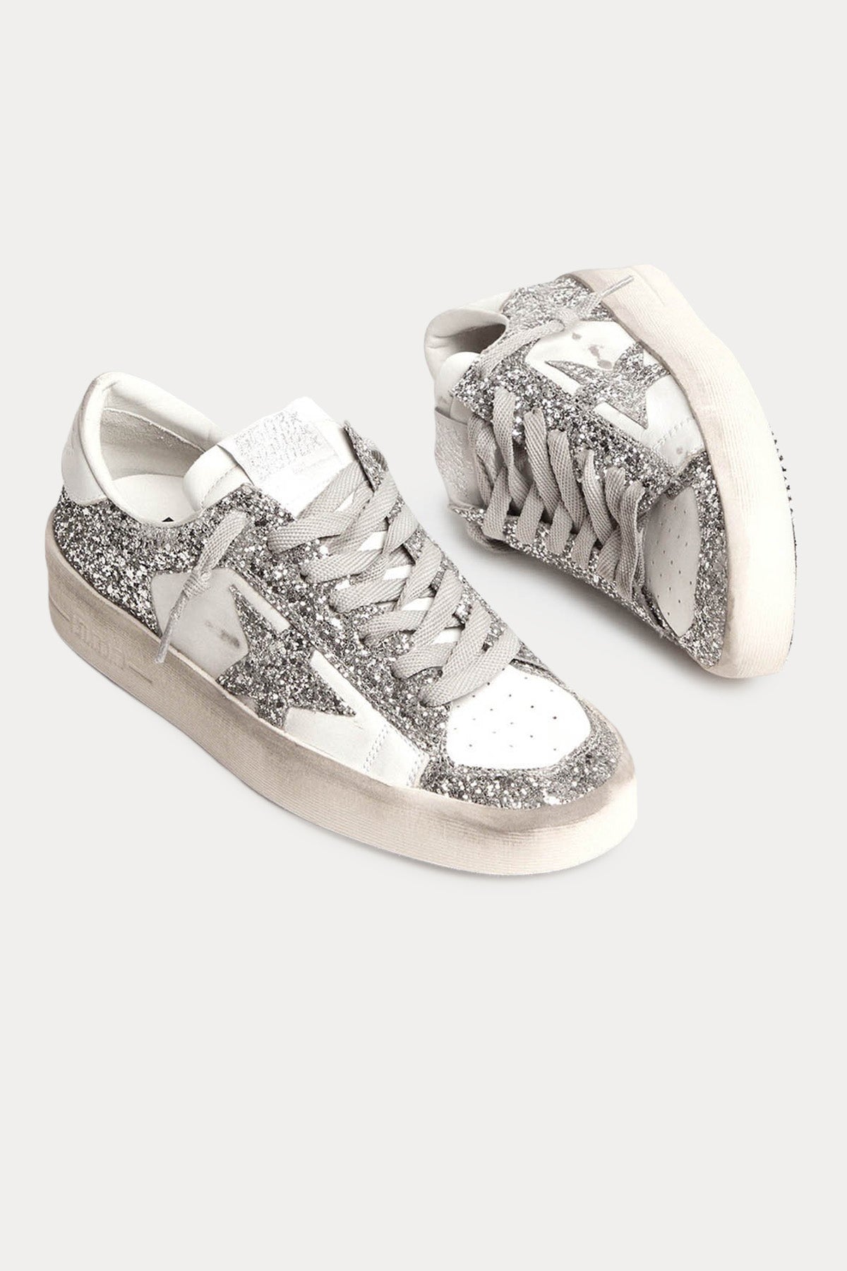 Golden Goose Stardan Payetli Deri Sneaker Ayakkabı