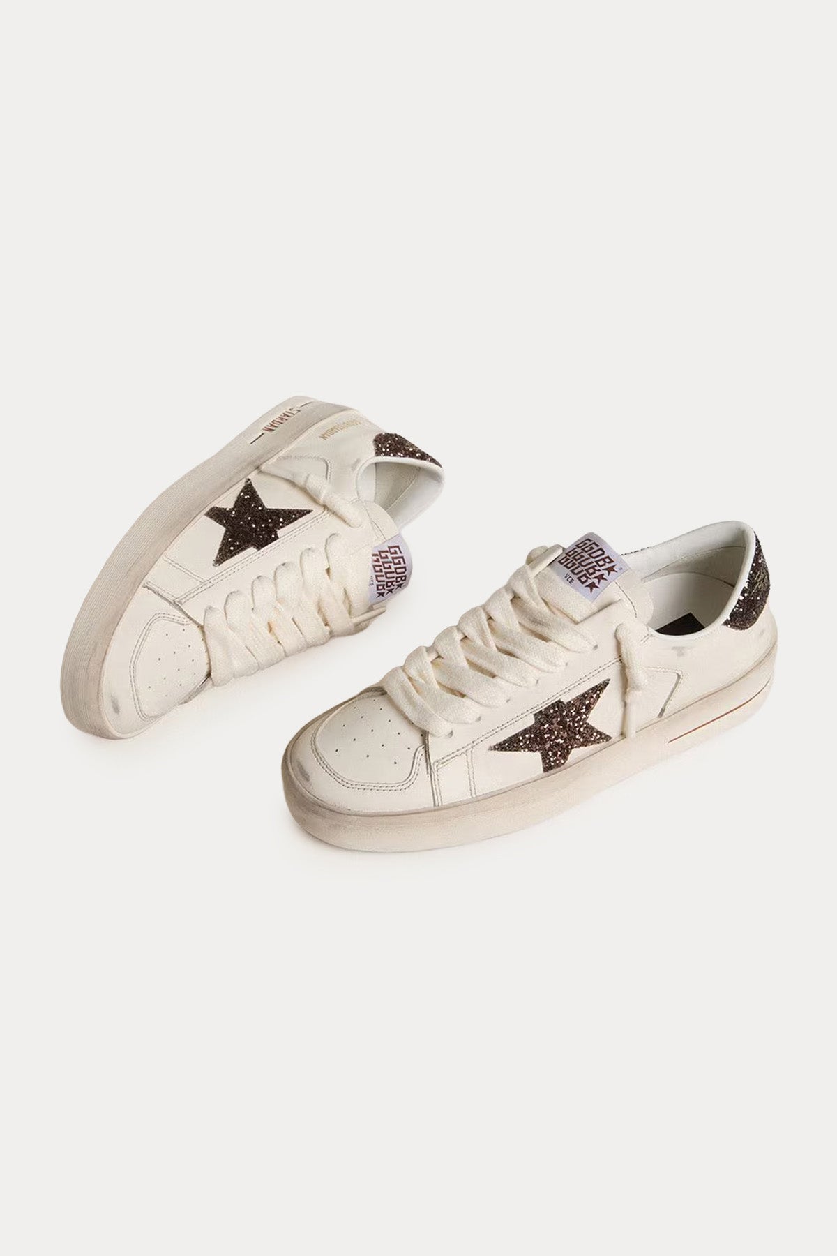 Golden Goose Stardan Payetli Deri Sneaker Ayakkabı