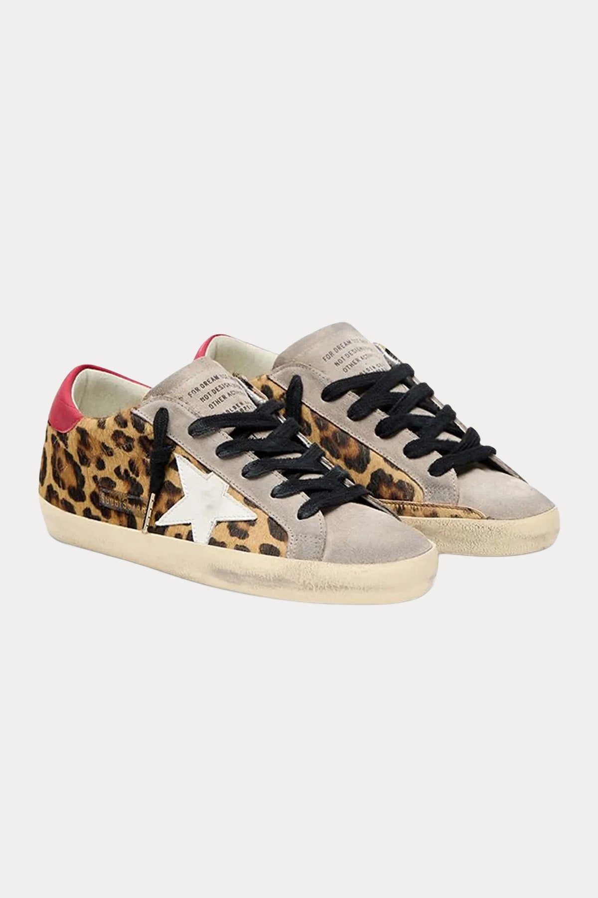 Golden Goose Super-Star Leopar Desenli Süet Sneaker Ayakkabı-Ayakkabı-Libas