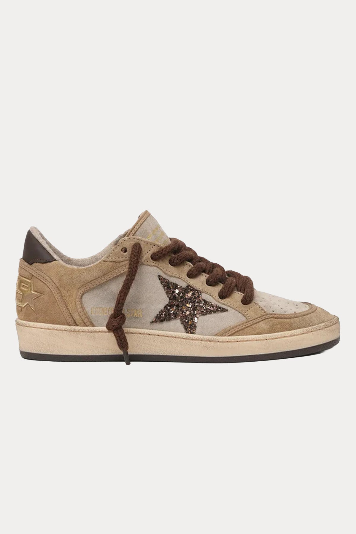 Golden Goose Ball-Star Payetli Nubuk Süet Sneaker Ayakkabı-Ayakkabı-Libas