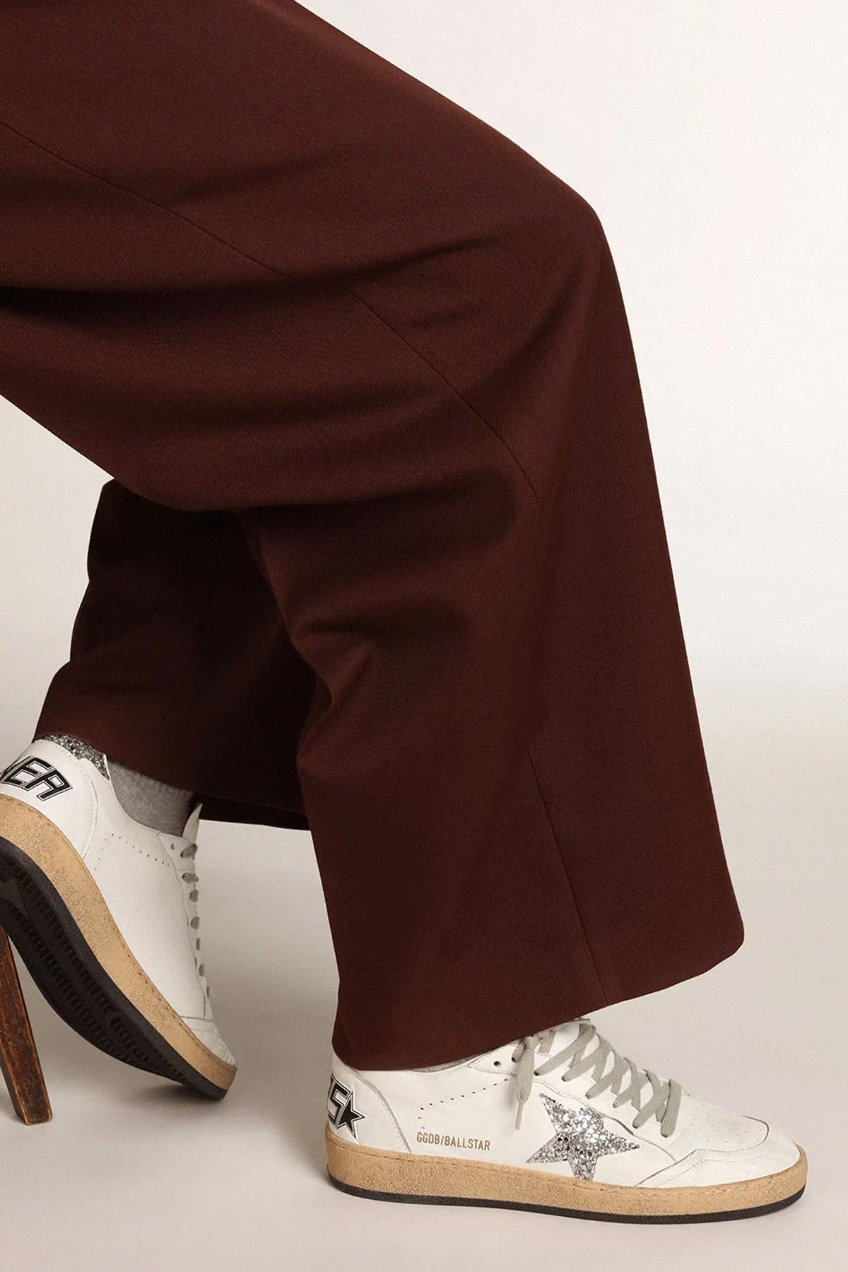 Golden Goose Ball-Star Payetli Deri Sneaker Ayakkabı-Ayakkabı-Libas