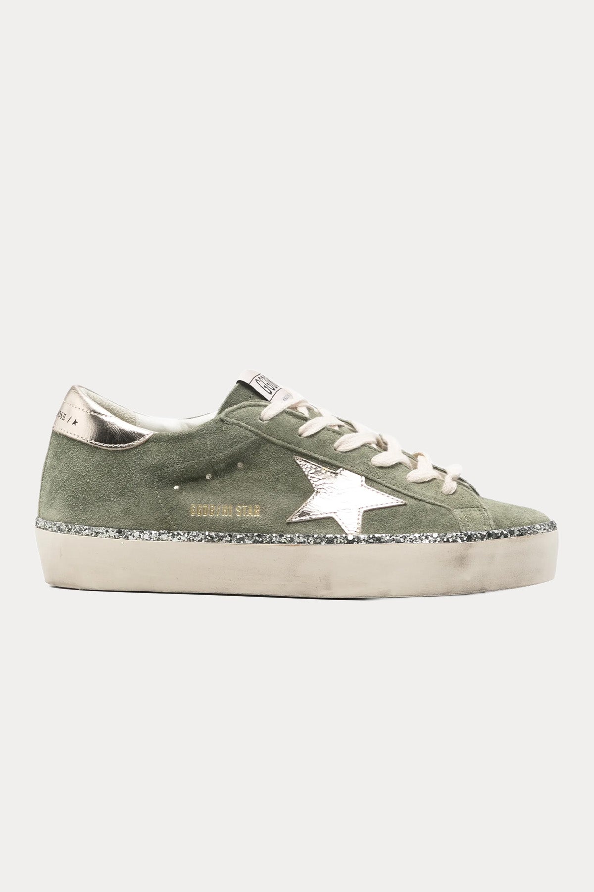 Golden Goose Hi-Star Payetli Süet Sneaker Ayakkabı-Ayakkabı-Libas