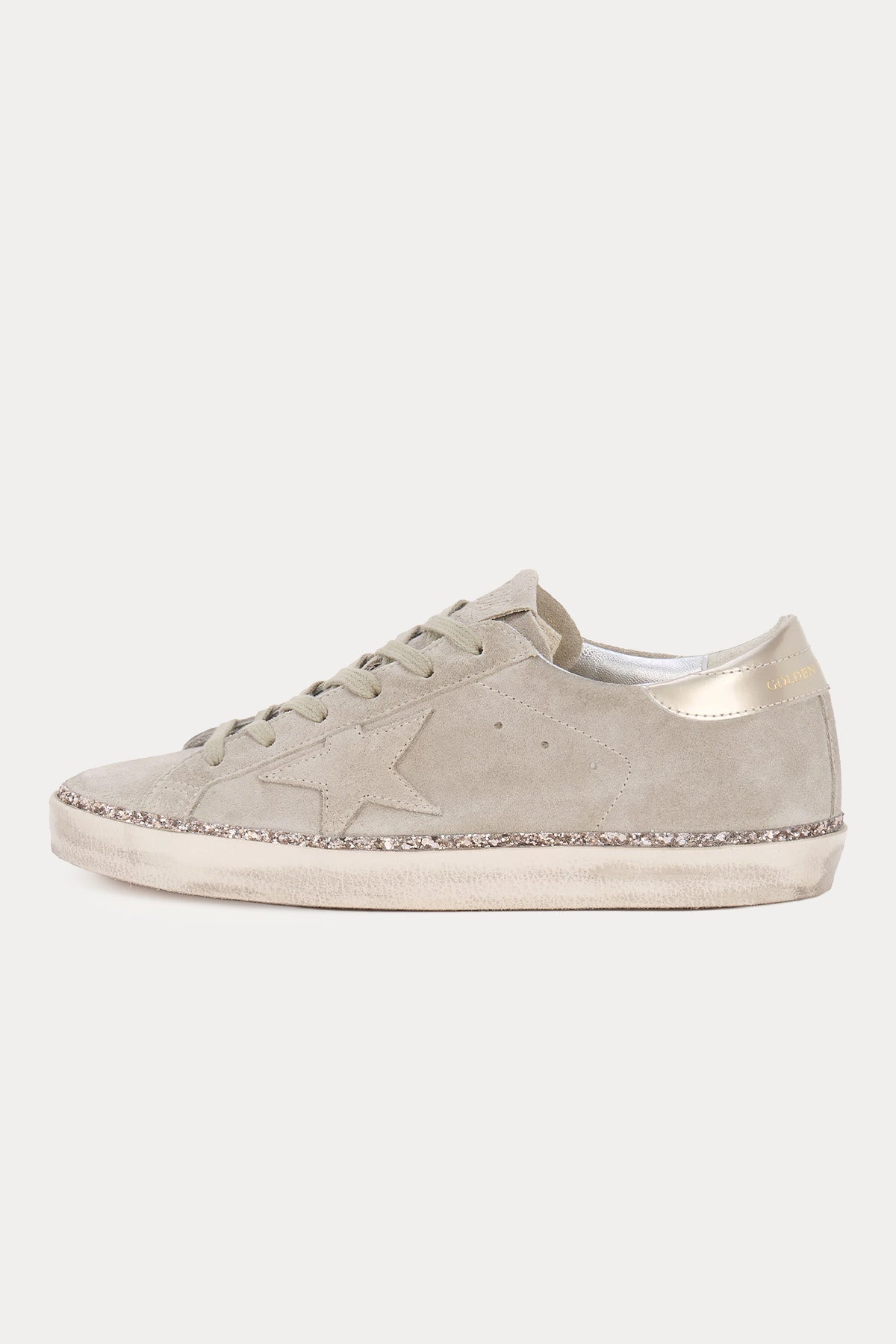 Golden Goose Super-Star Payetli Süet Sneaker Ayakkabı-Ayakkabı-Libas