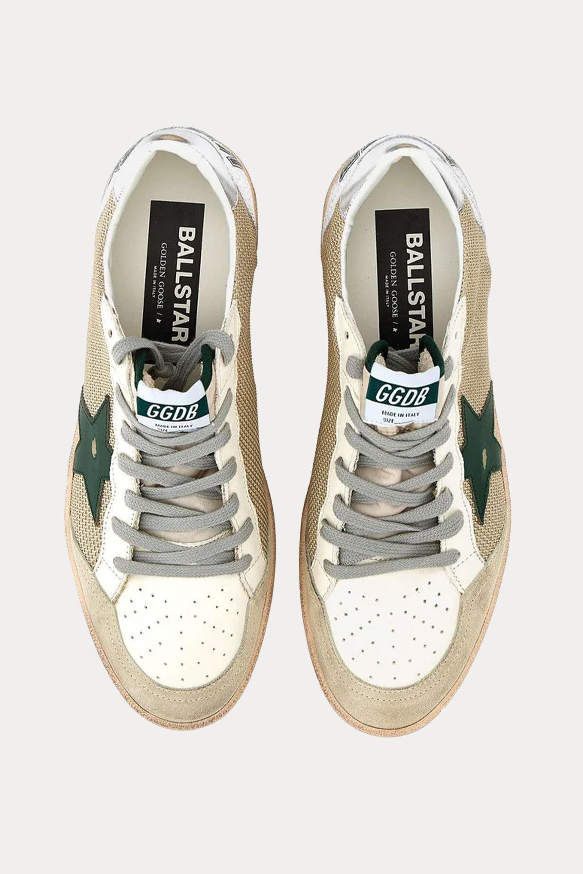 Golden Goose Ball-Star Teknik Fileli Deri Sneaker Ayakkabı-Ayakkabı-Libas