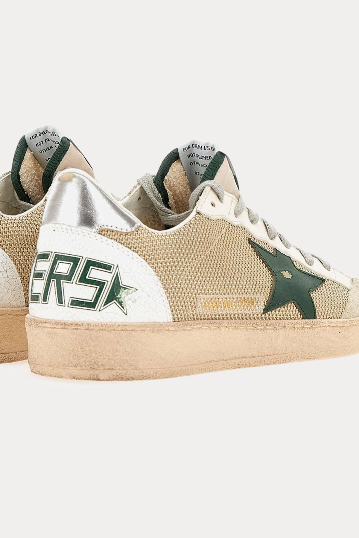 Golden Goose Ball-Star Teknik Fileli Deri Sneaker Ayakkabı-Ayakkabı-Libas