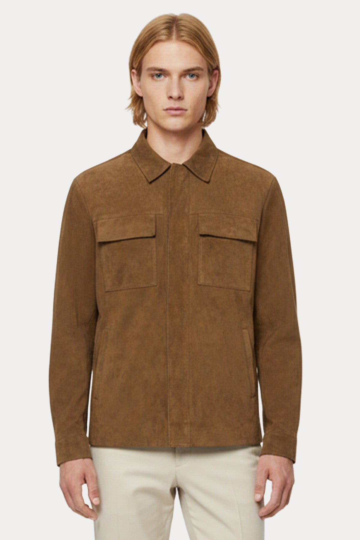 Dondup Relaxed Fit Cep Detaylı Süet Ceket