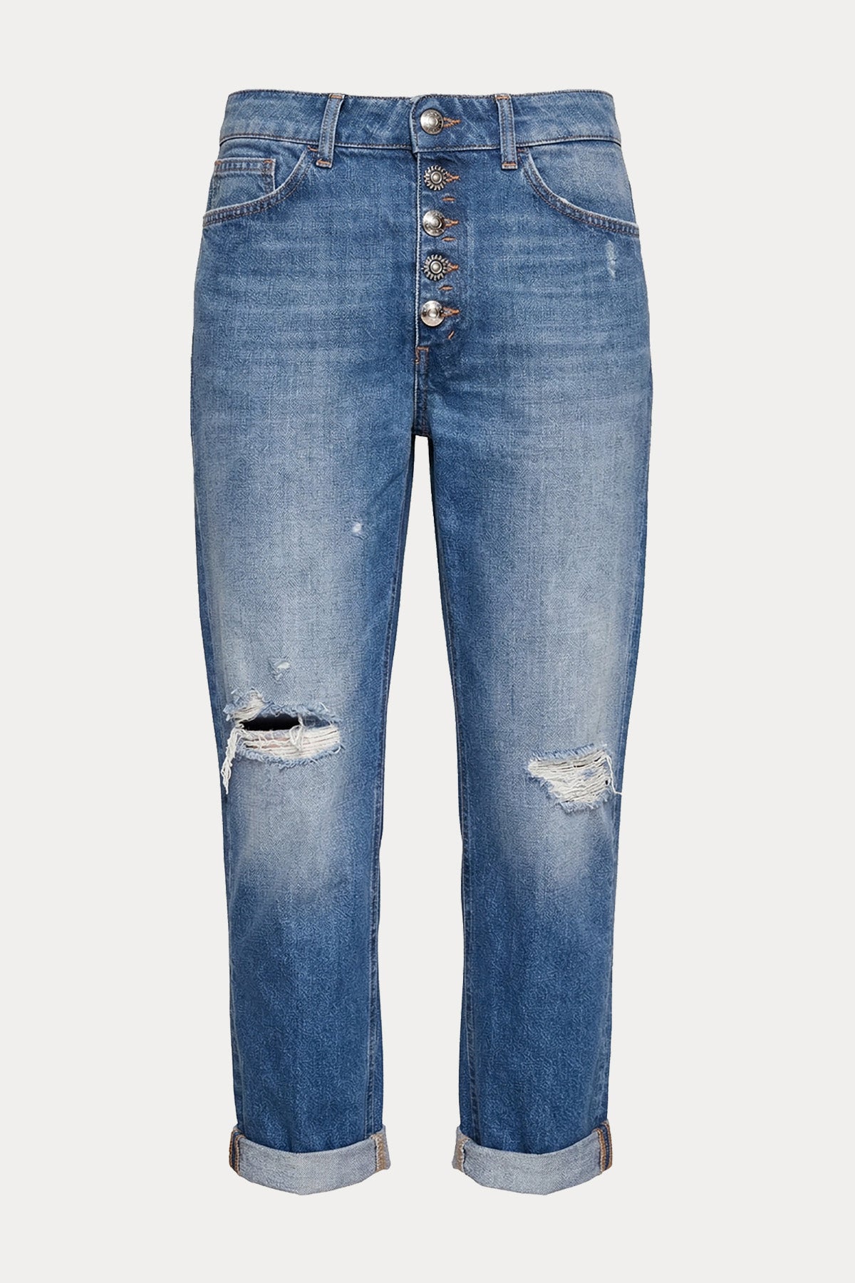 Dondup Koons Loose Fit Yıkamalı Jeans-Jeans-Libas