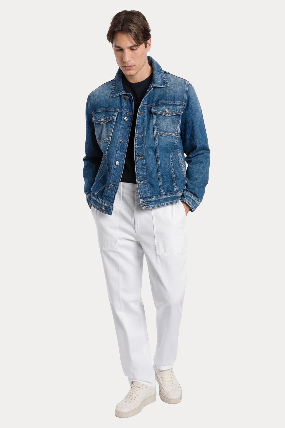 Dondup Regular Fit Yıkamalı Denim Ceket-Ceket-Libas