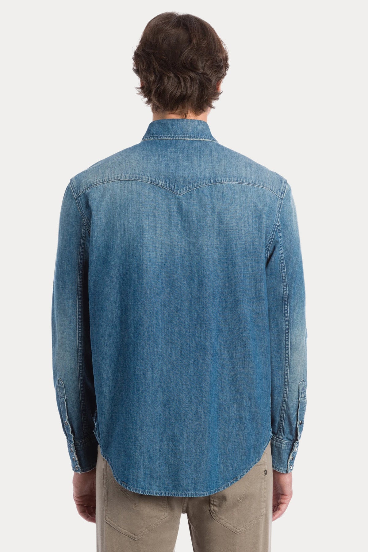 Dondup Regular Fit Yıkamalı Denim Gömlek-Gömlek-Libas