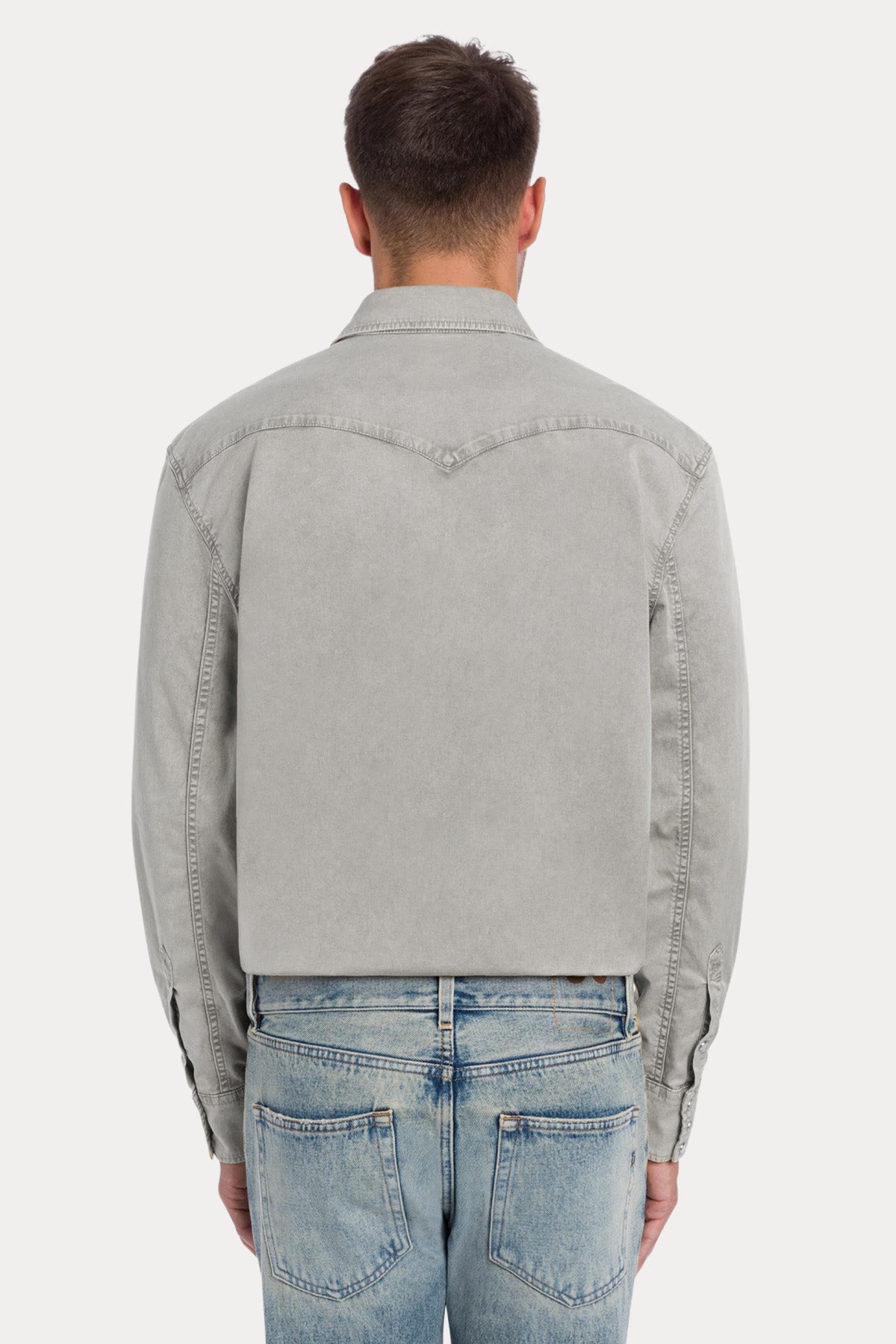 Dondup Regular Fit Yıkamalı Streç Denim Gömlek-Gömlek-Libas