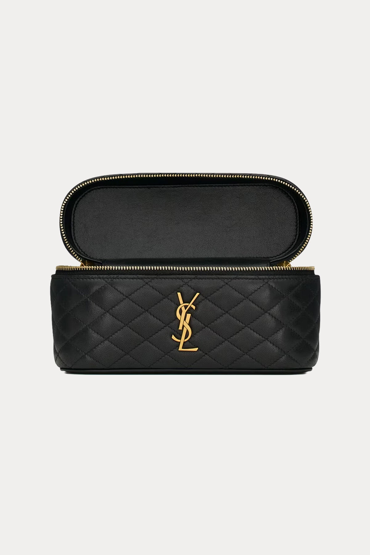 Saint Laurent Logolu Small Kapitone Deri Omuz Çantası-Çanta-Libas