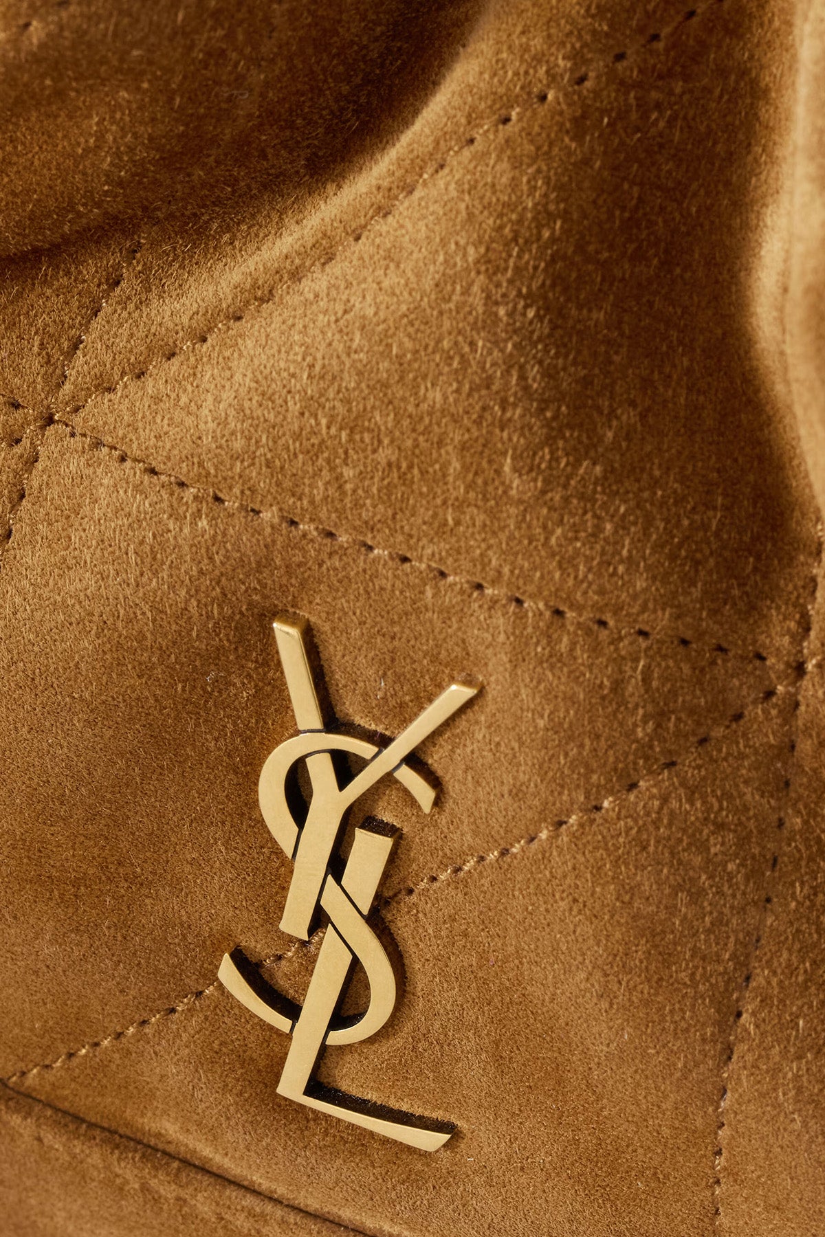 Saint Laurent Jamie Logolu Büzgülü Süet Mini Omuz Çantası-Çanta-Libas