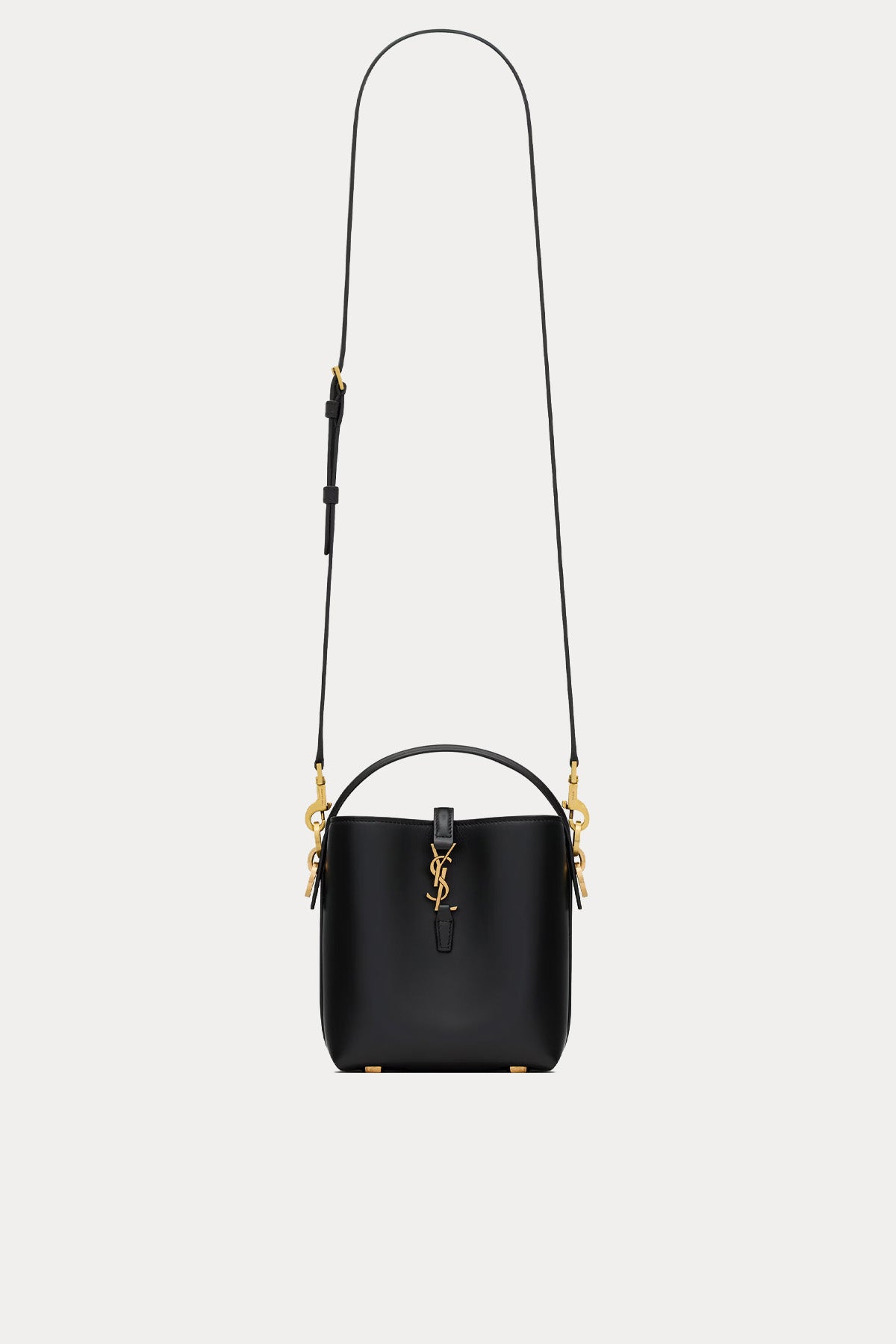 Saint Laurent Logolu Mini Deri Omuz Çantası-Çanta-Libas