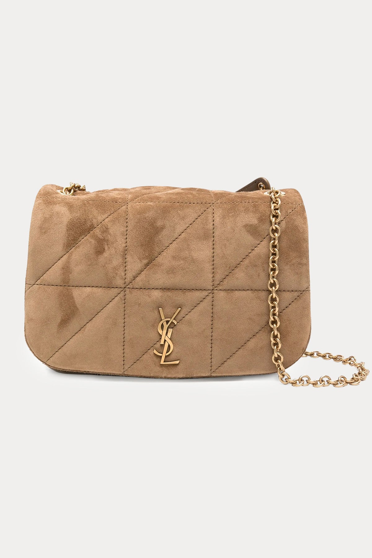 Saint Laurent Logolu Süet Small Omuz Çantası