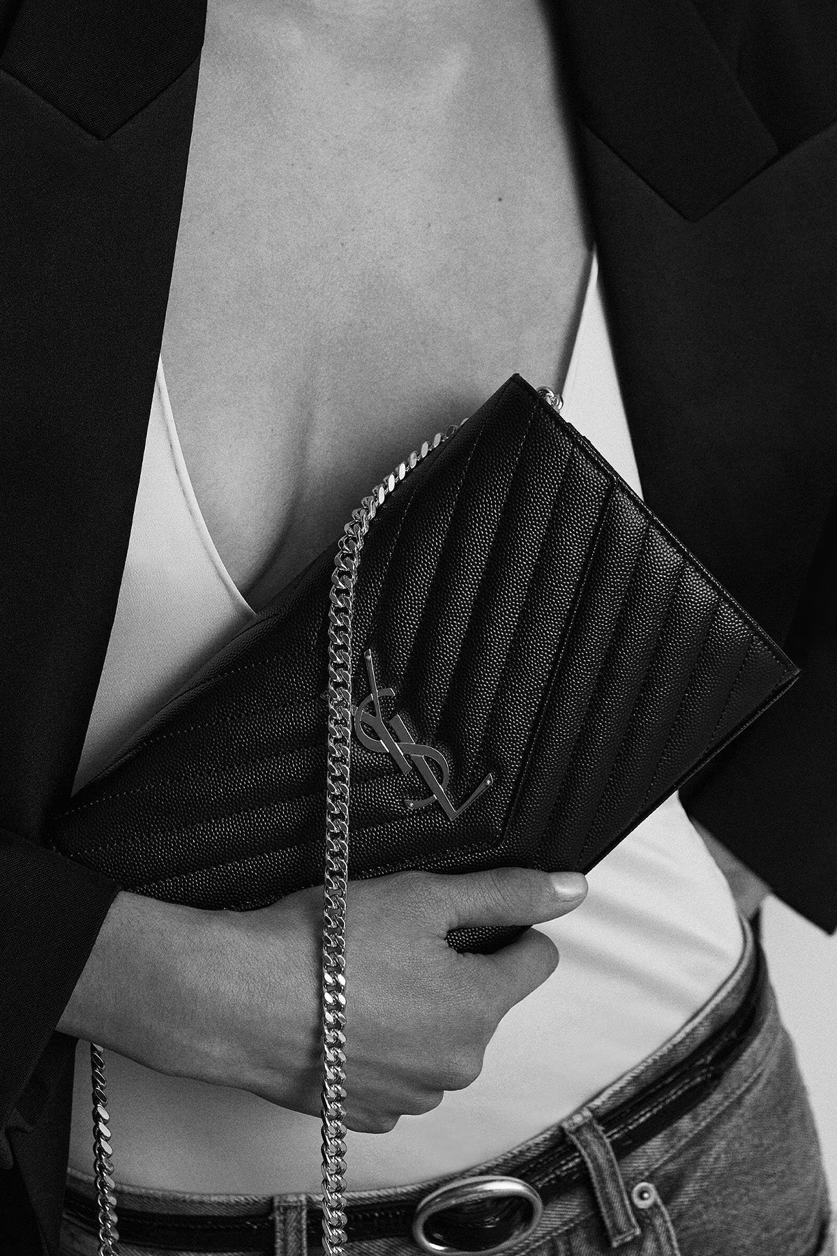 Saint Laurent Logolu Small Deri Omuz Çantası