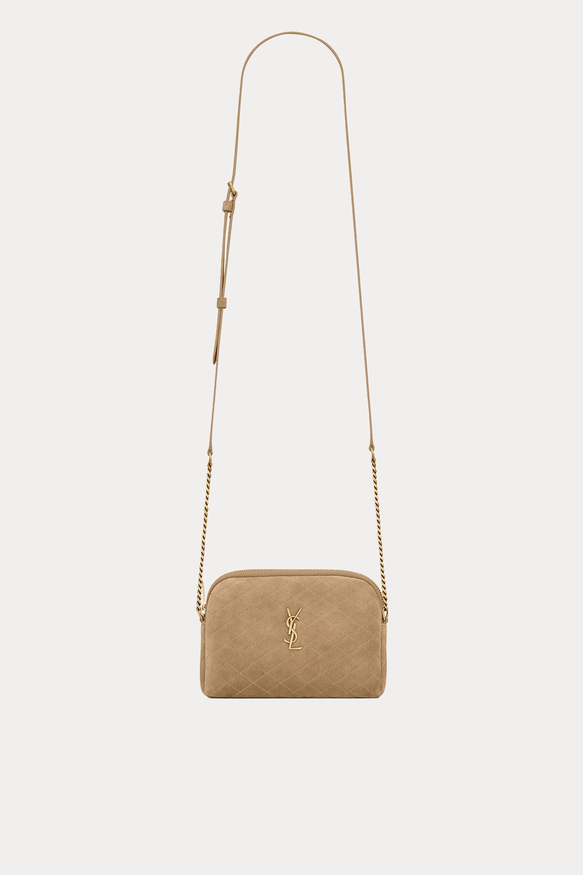 Saint Laurent Logolu Mini Süet Omuz Çantası