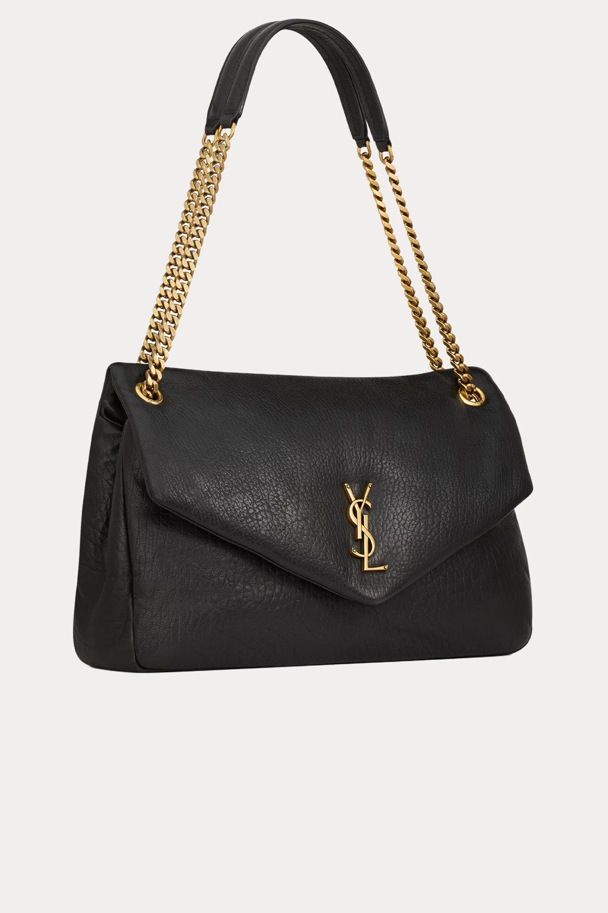 Saint Laurent Logolu Large Deri Omuz Çantası-Çanta-Libas