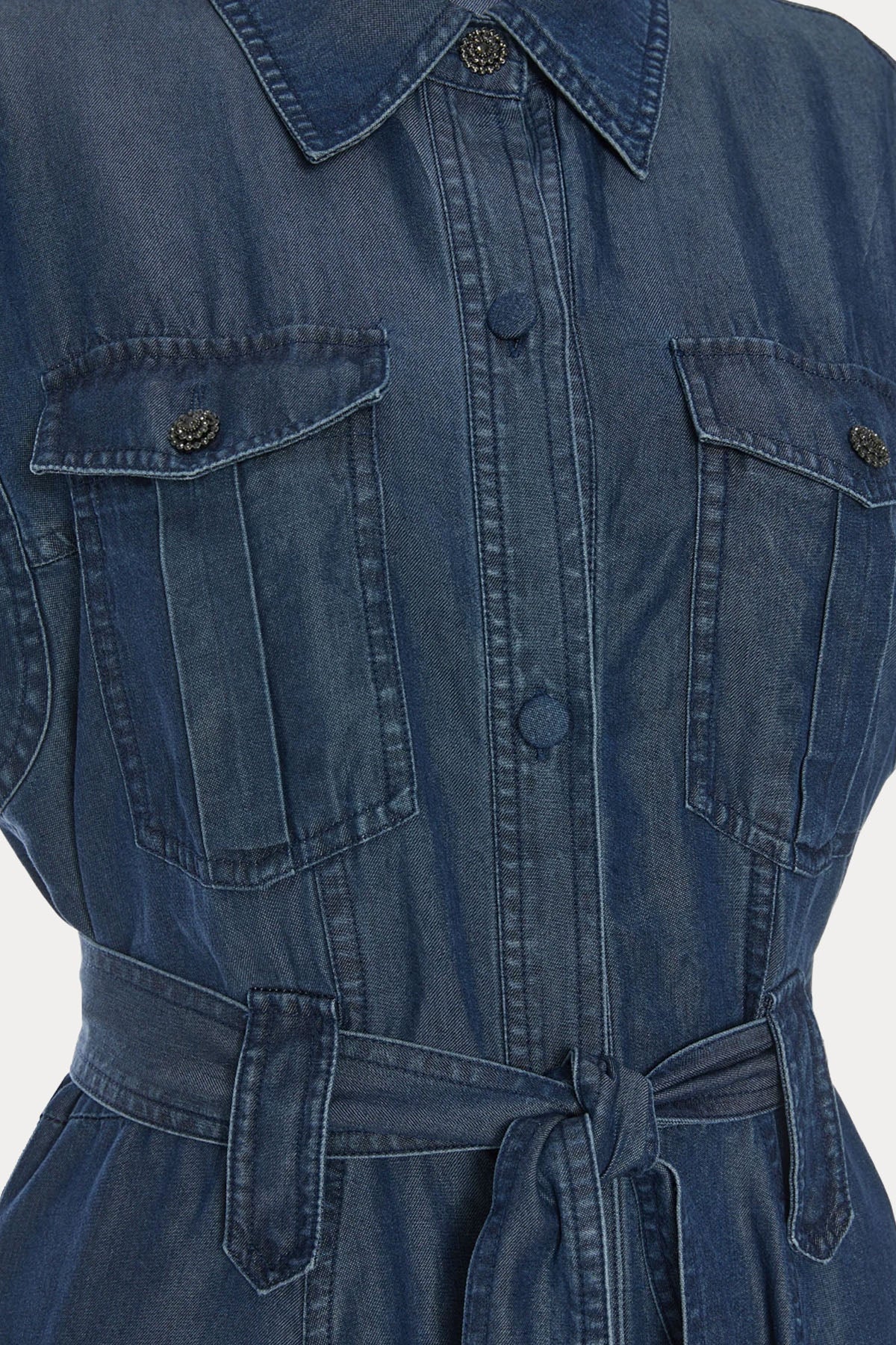 Bsb Relaxed Fit Denim Midi Gömlek Elbise