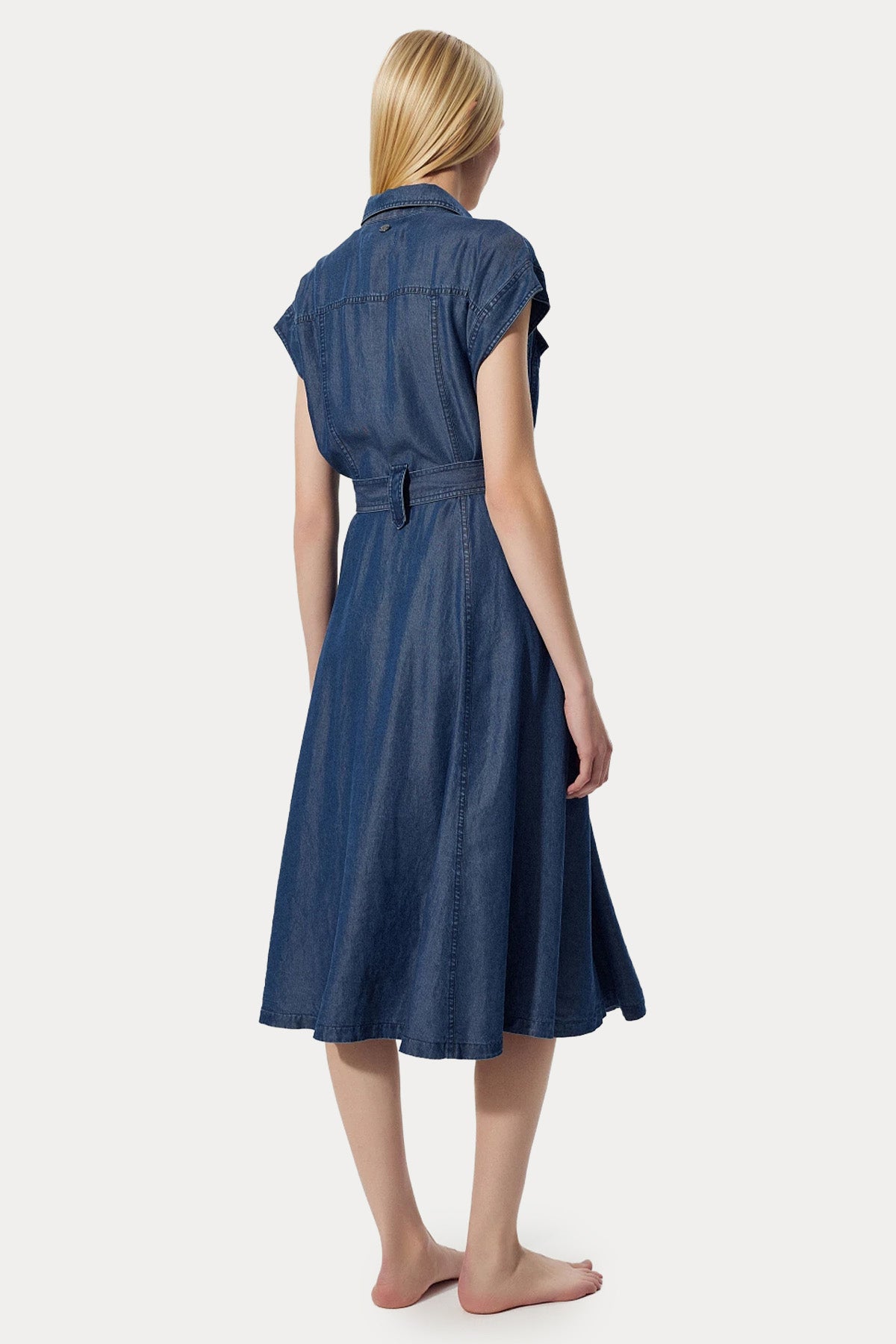 Bsb Relaxed Fit Denim Midi Gömlek Elbise