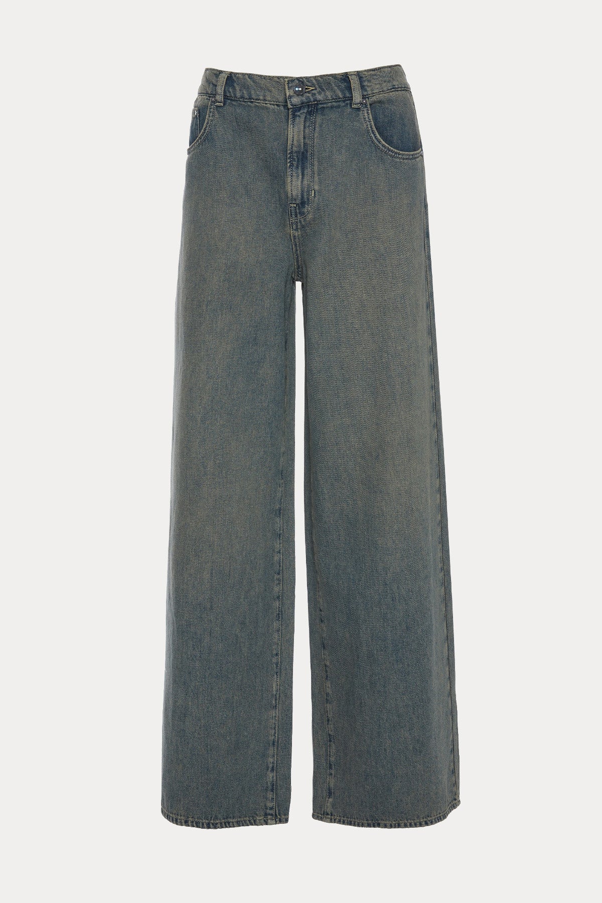 Bsb Lexa Relaxed Fit Geniş Paça Beli Lastikli Jeans