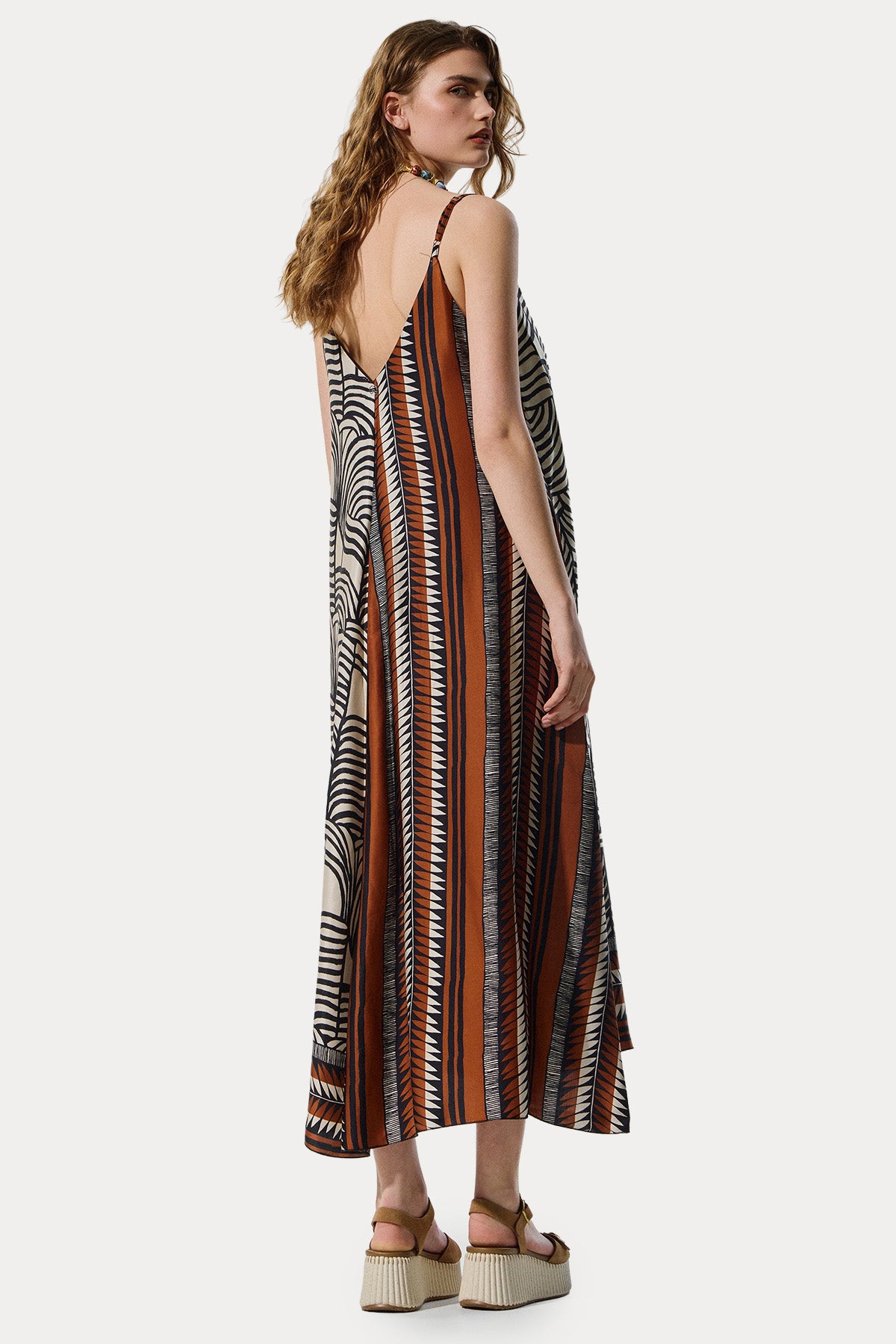 Bsb Relaxed Fit Askılı Midi Elbise-Elbise-Libas