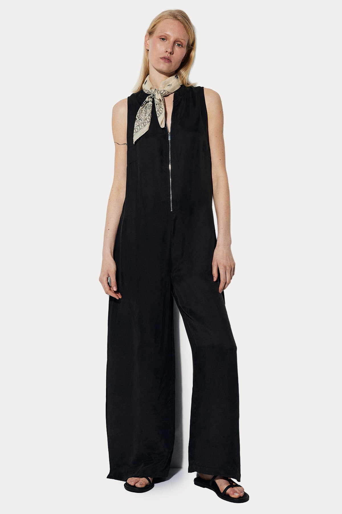 Bsb Relaxed Fit Dik Yaka Fermuarlı Tulum