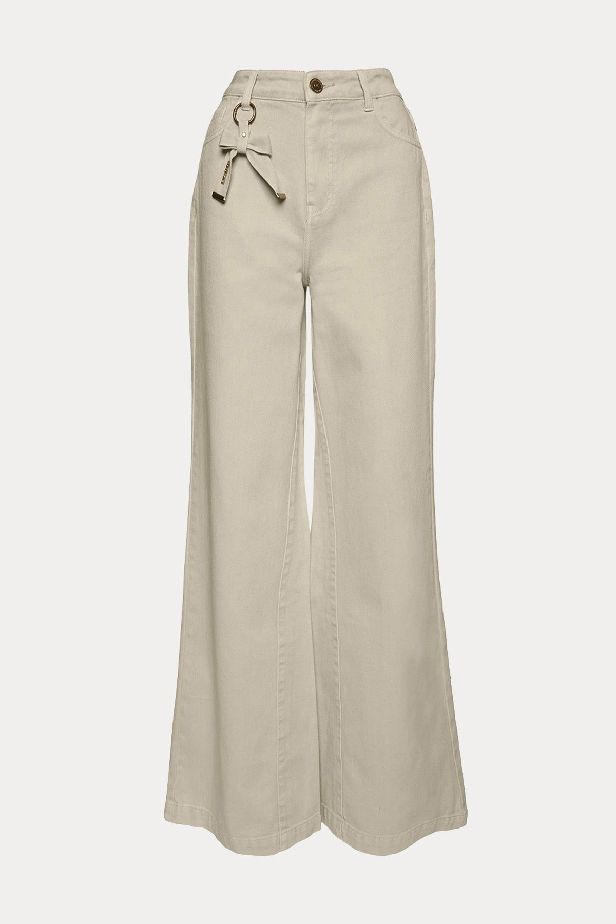 Lynne Straight Fit Yüksek Bel Geniş Paçalı Jeans