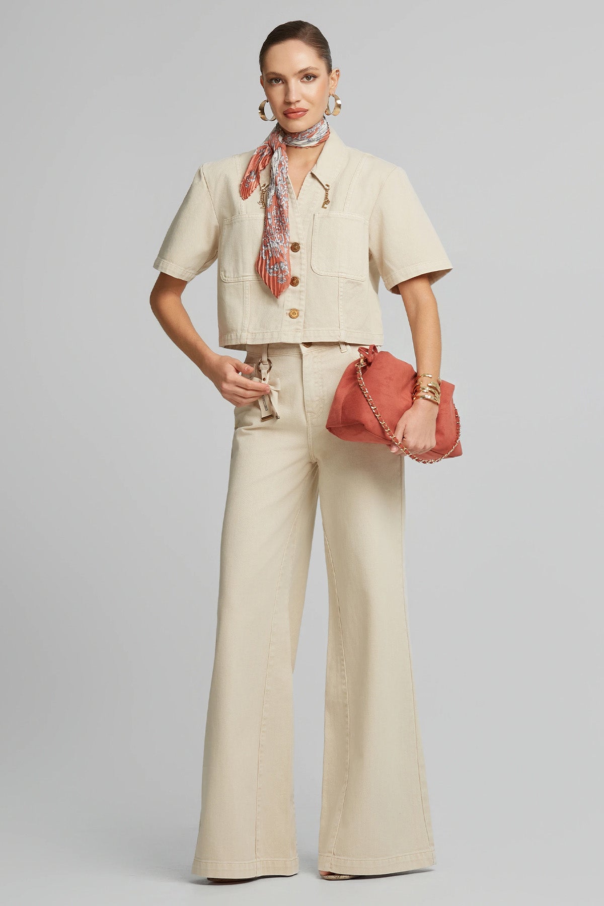 Lynne Straight Fit Yüksek Bel Geniş Paçalı Jeans