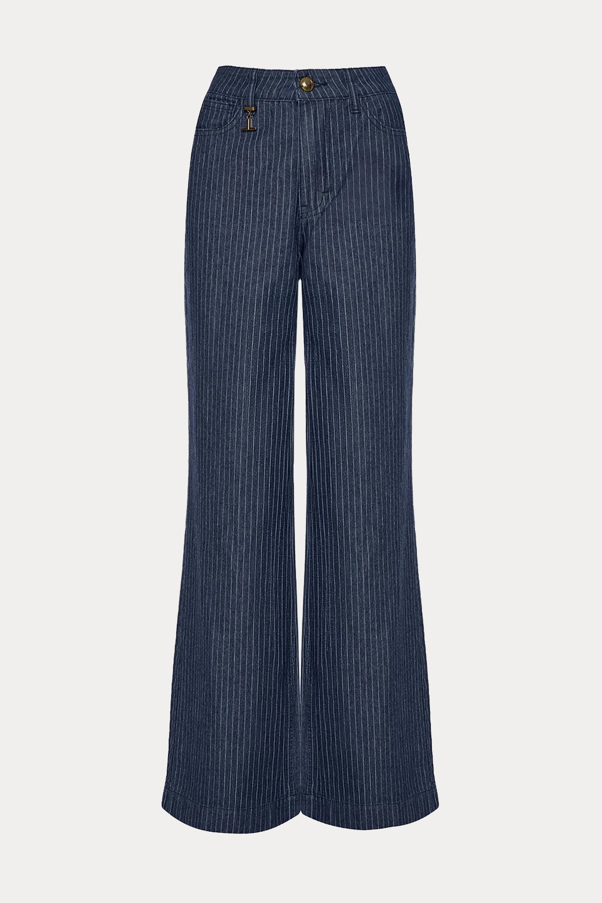 Lynne Çizgili Flare Yüksek Bel Jeans