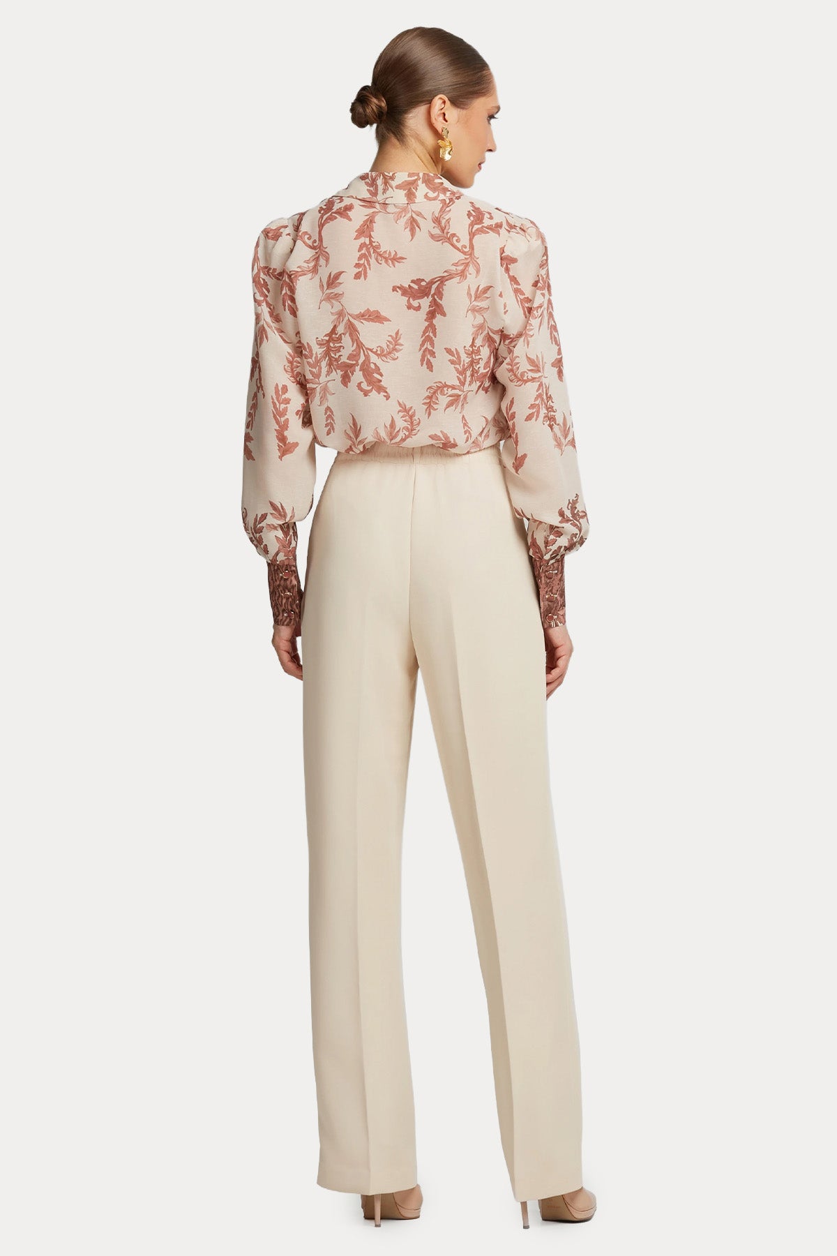 Lynne Classic Fit Vatkalı Saten Gömlek