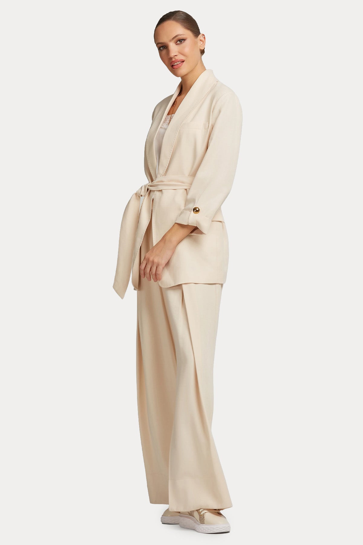 Lynne Relaxed Fit Kemerli Blazer Ceket