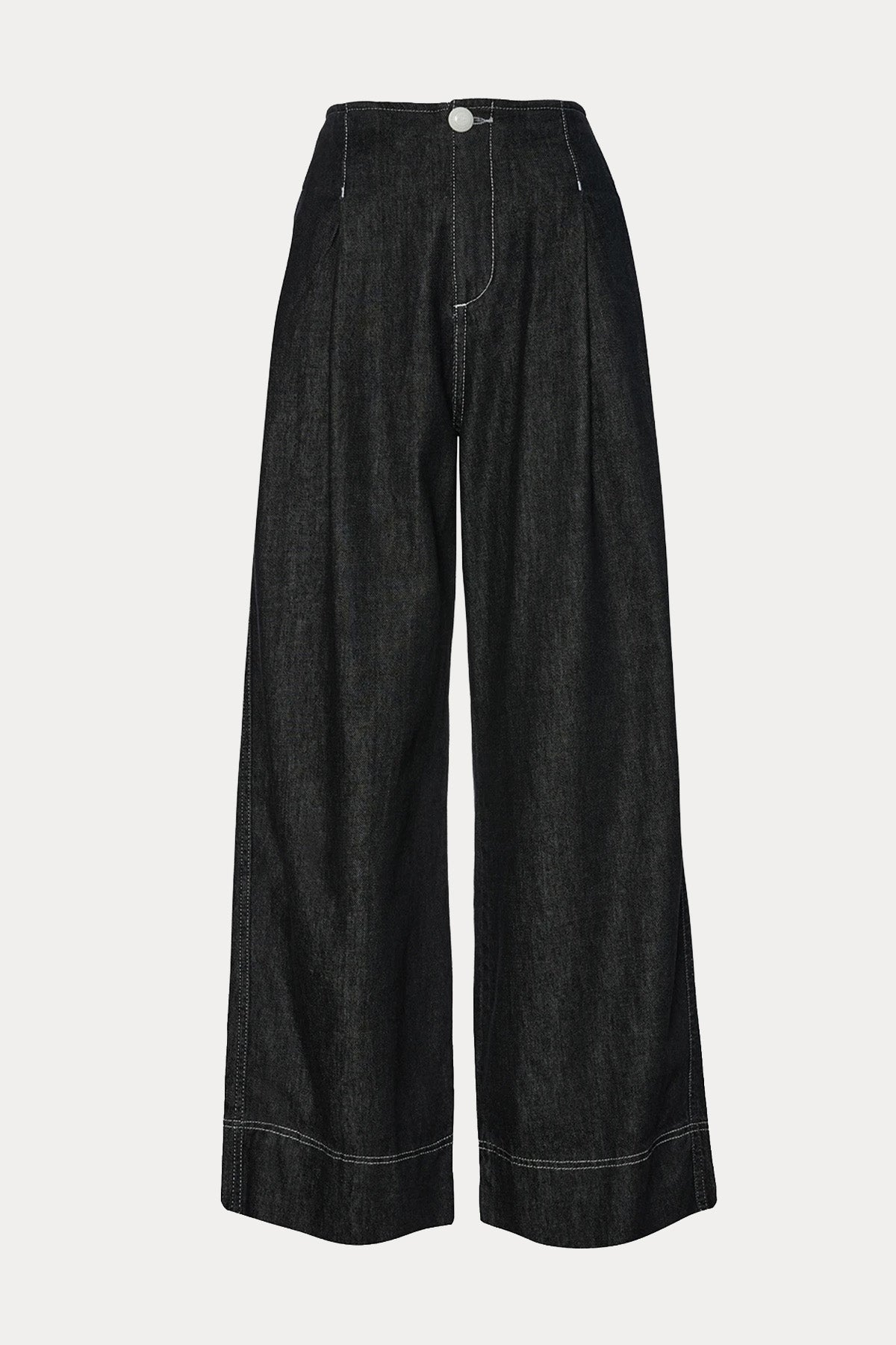 Lynne Straight Fit Geniş Paça Yandan Cepli Pantolon