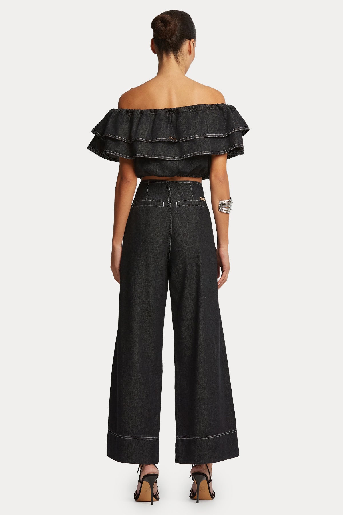 Lynne Straight Fit Geniş Paça Yandan Cepli Pantolon