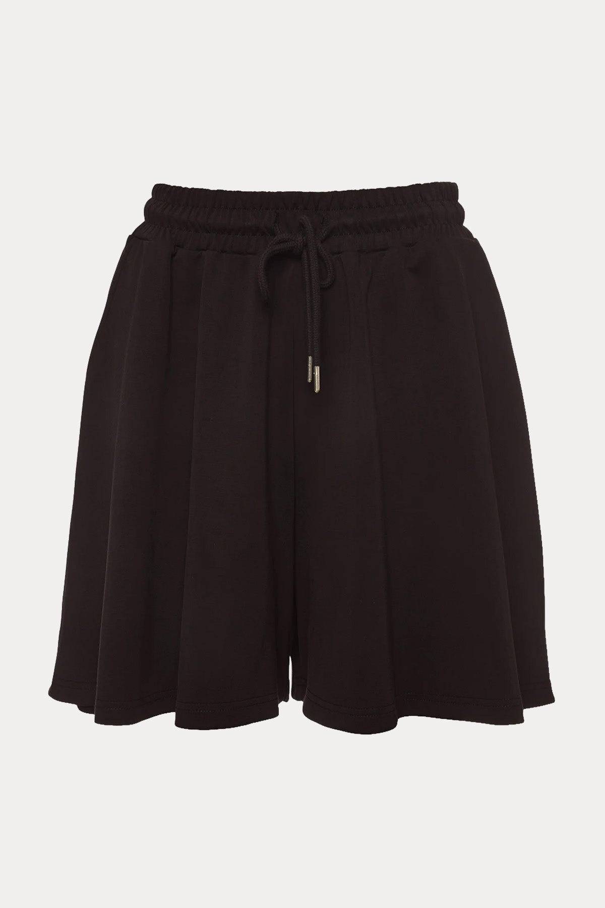 Lynne Relaxed Fit Beli Lastikli Streç Şort