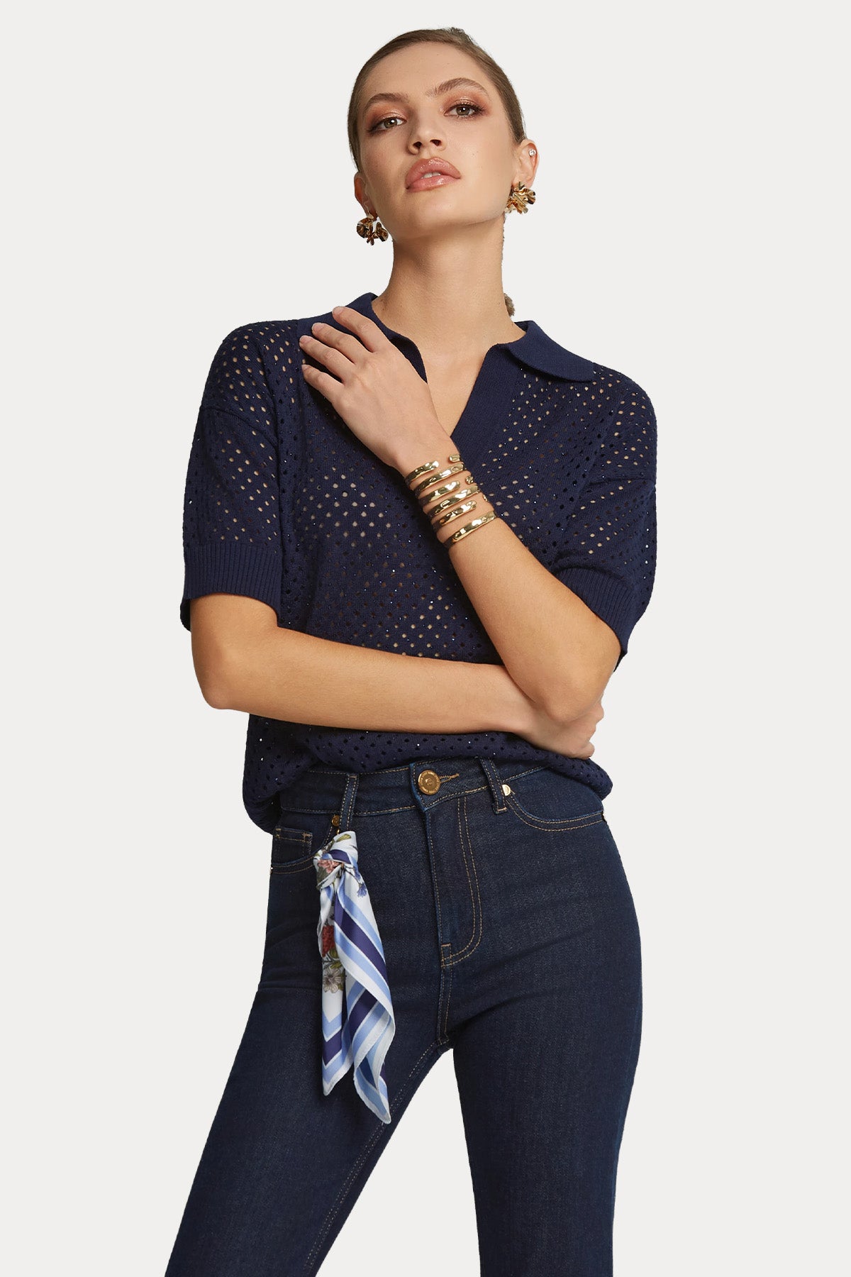 Lynne Regular Fit Polo Yaka Örgü Triko