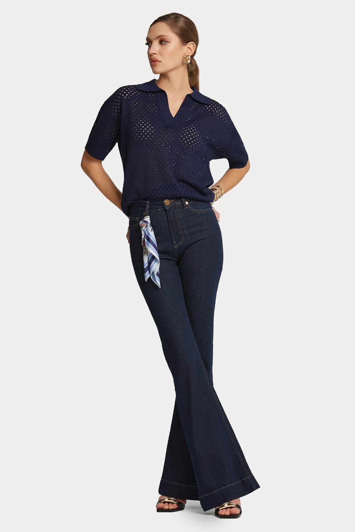 Lynne Regular Fit Polo Yaka Örgü Triko