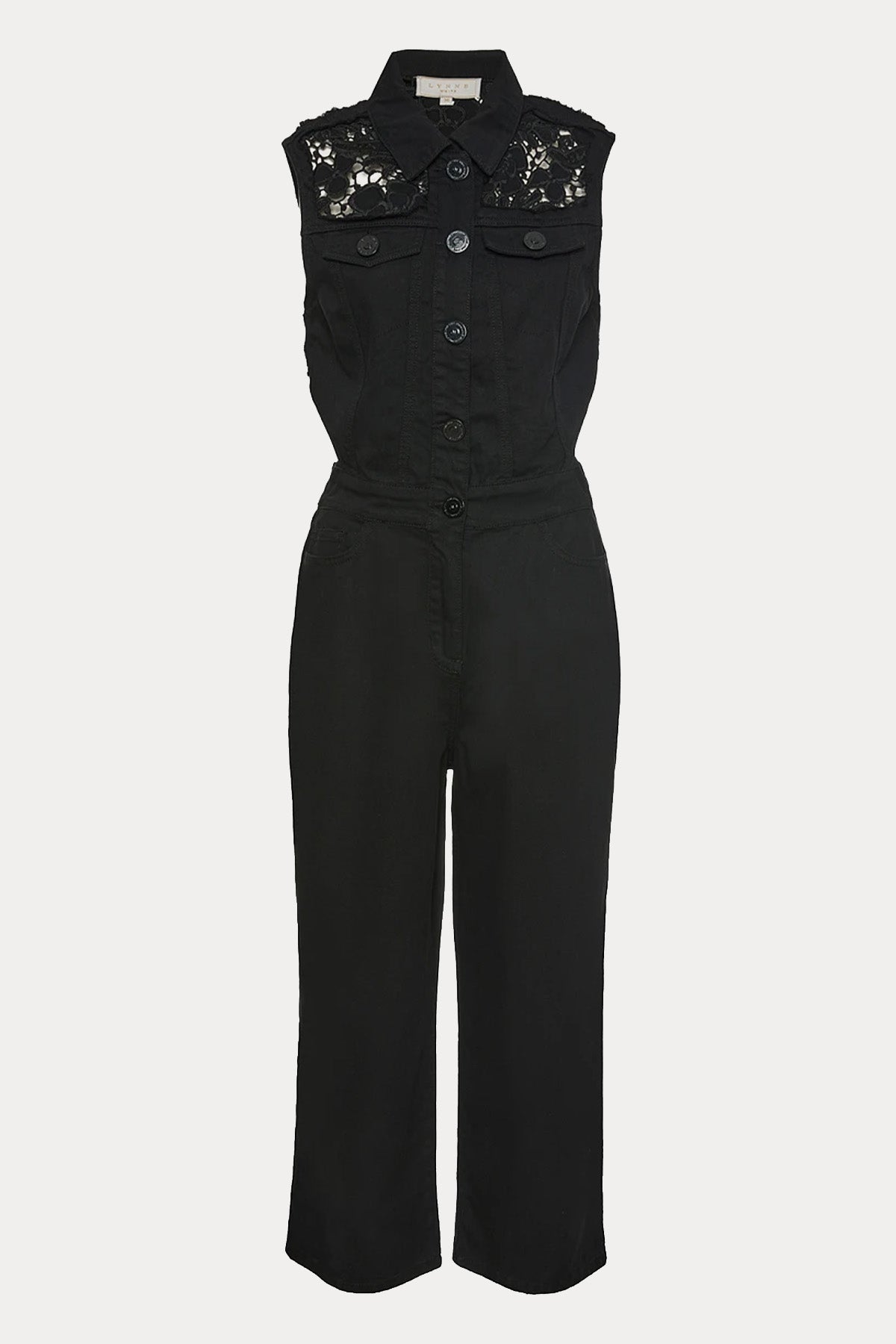 Lynne Regular Fit Nakış Detaylı Denim Tulum