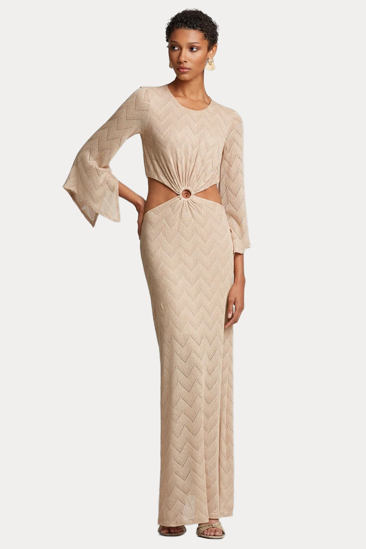 Lynne Regular Fit Bel Dekolteli Maxi Elbise