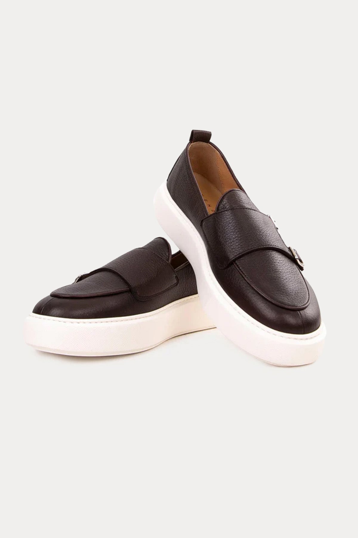 Henderson Tim Çift Tokalı Extralight Taban Deri Monk Loafer Ayakkabı